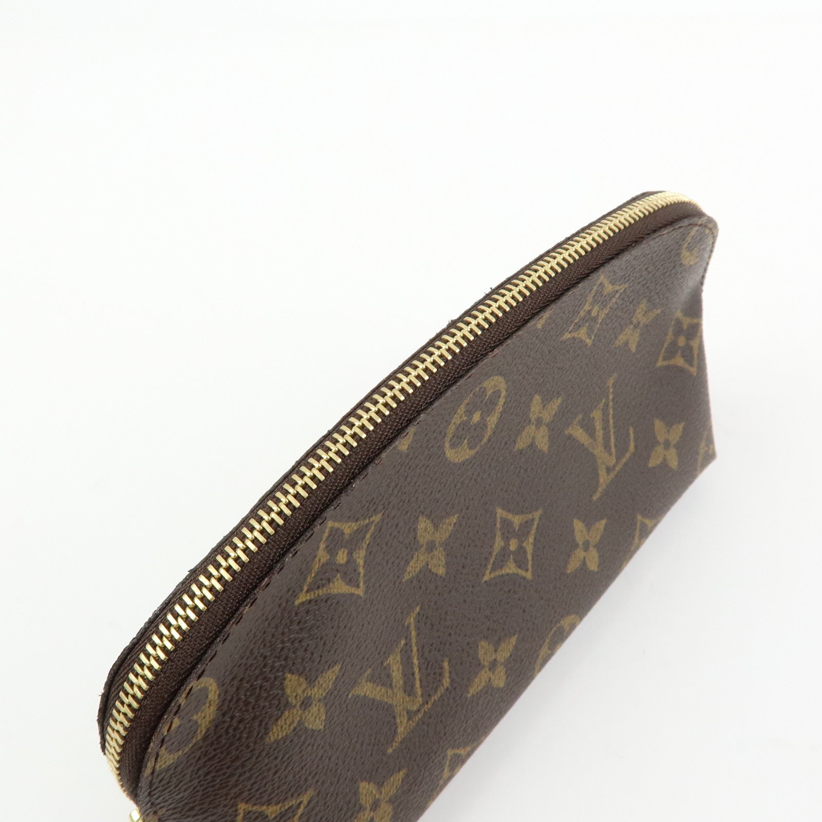 Louis Vuitton Monogram Pochette Cosmetic PM Pouch Brown M47515