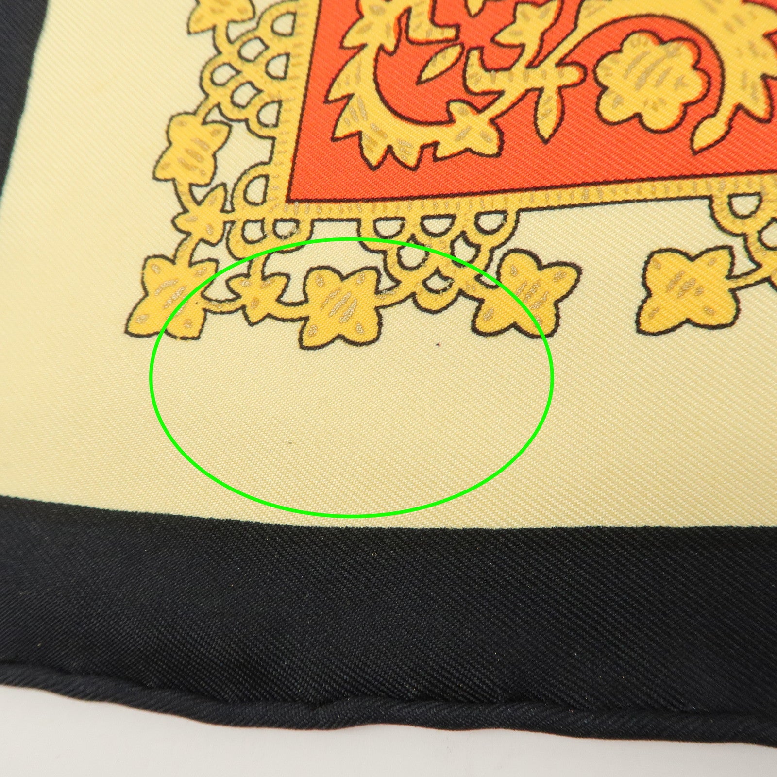 HERMES Carre 90 Silk 100% Scarf  Brins d'or Black Red