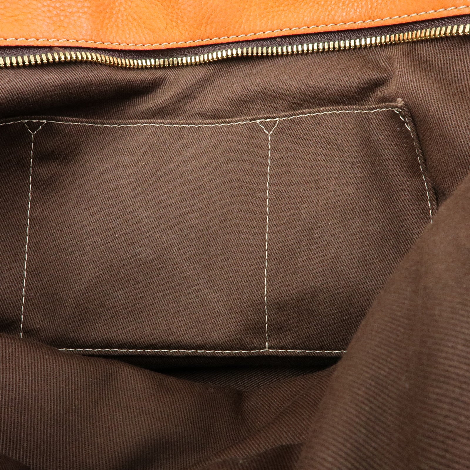 LOEWE Missy Canvas Leather 2Way Bag Tote Bag Beige Orange