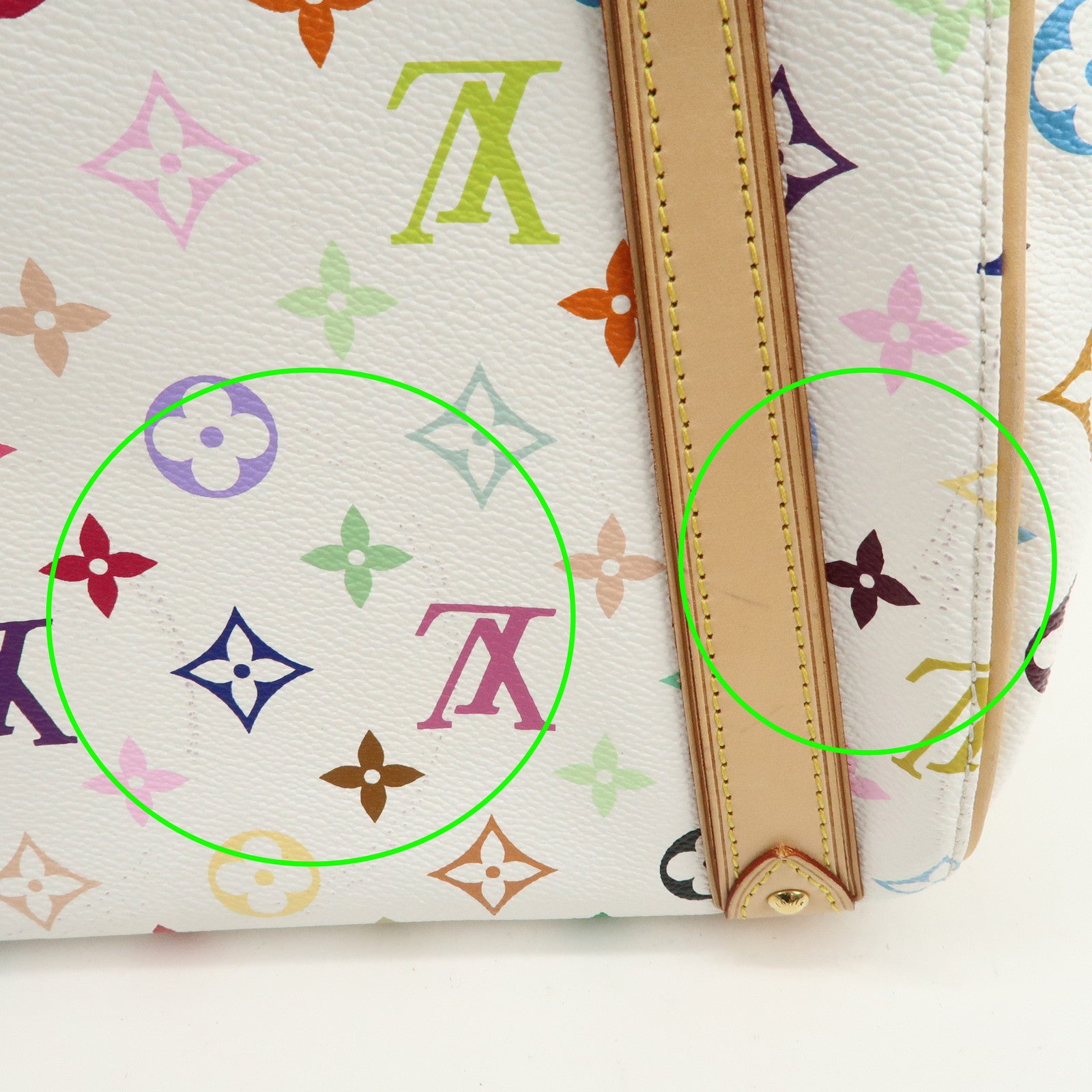 Louis Vuitton Monogram Multicolor Priscilla Hand Bag Blanc M40096