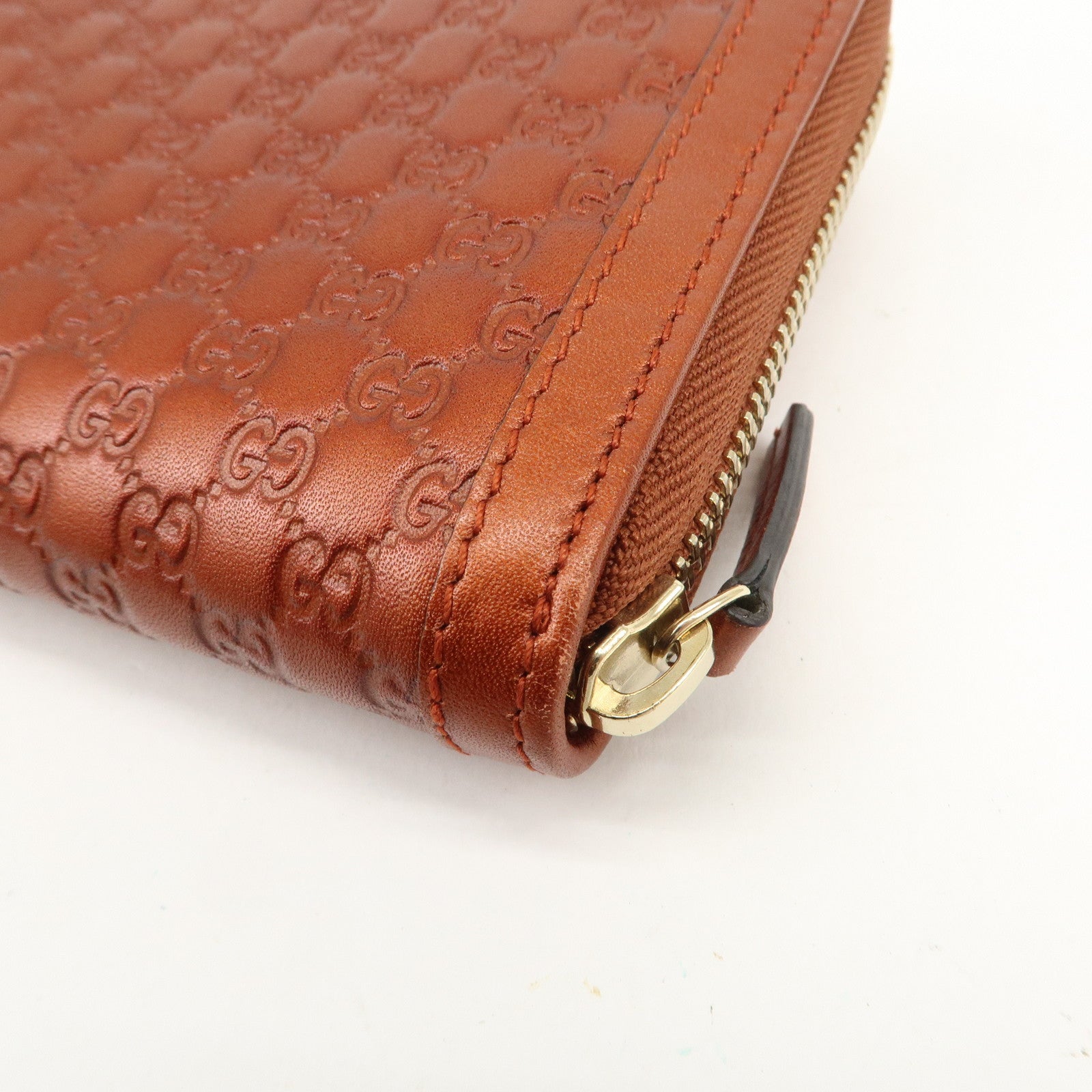 GUCCI Sukey Interlocking G Micro Guccissima Zippy Wallet 308012