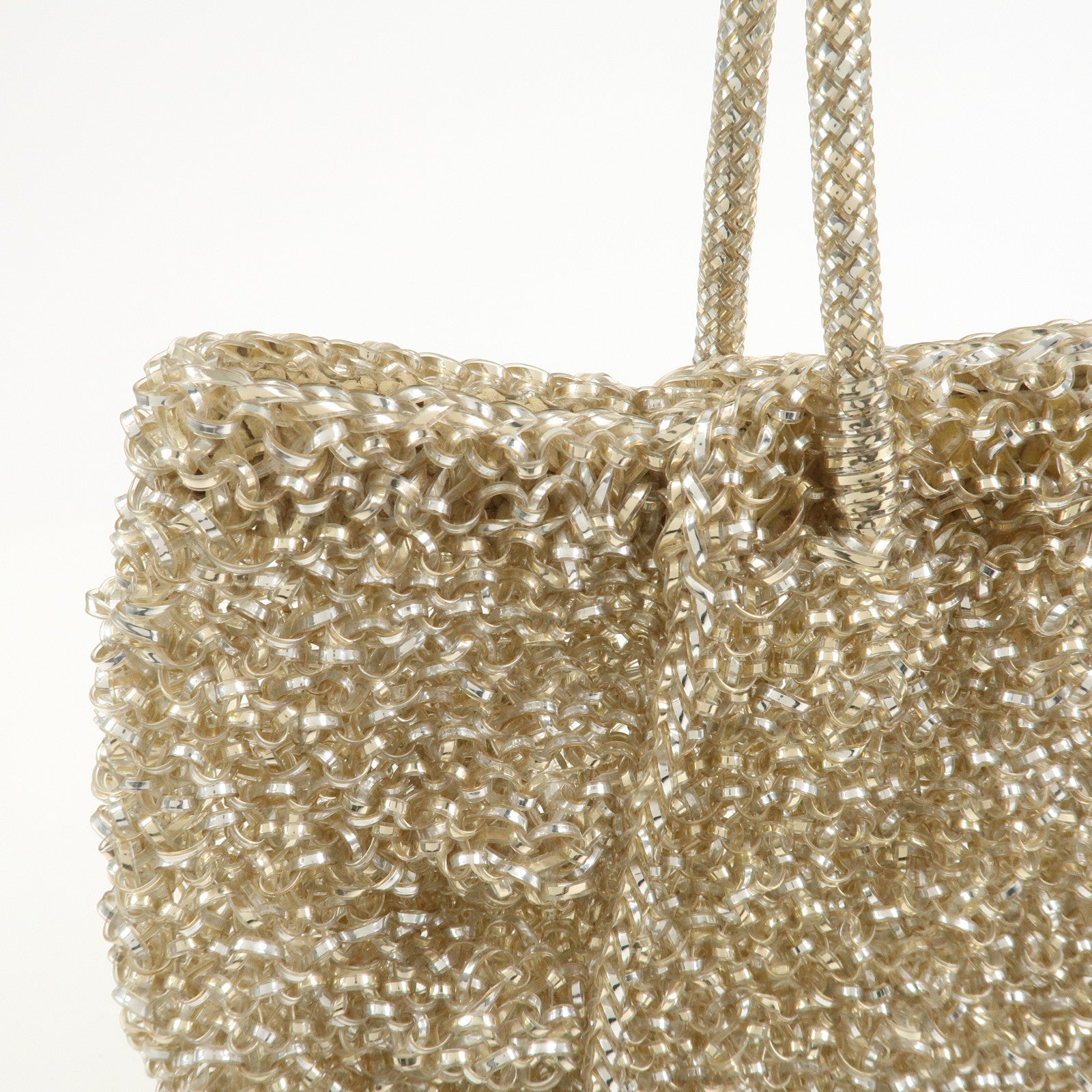 ANTEPRIMA Wire Bag PVC Hand Bag Shoulder Bag Gold