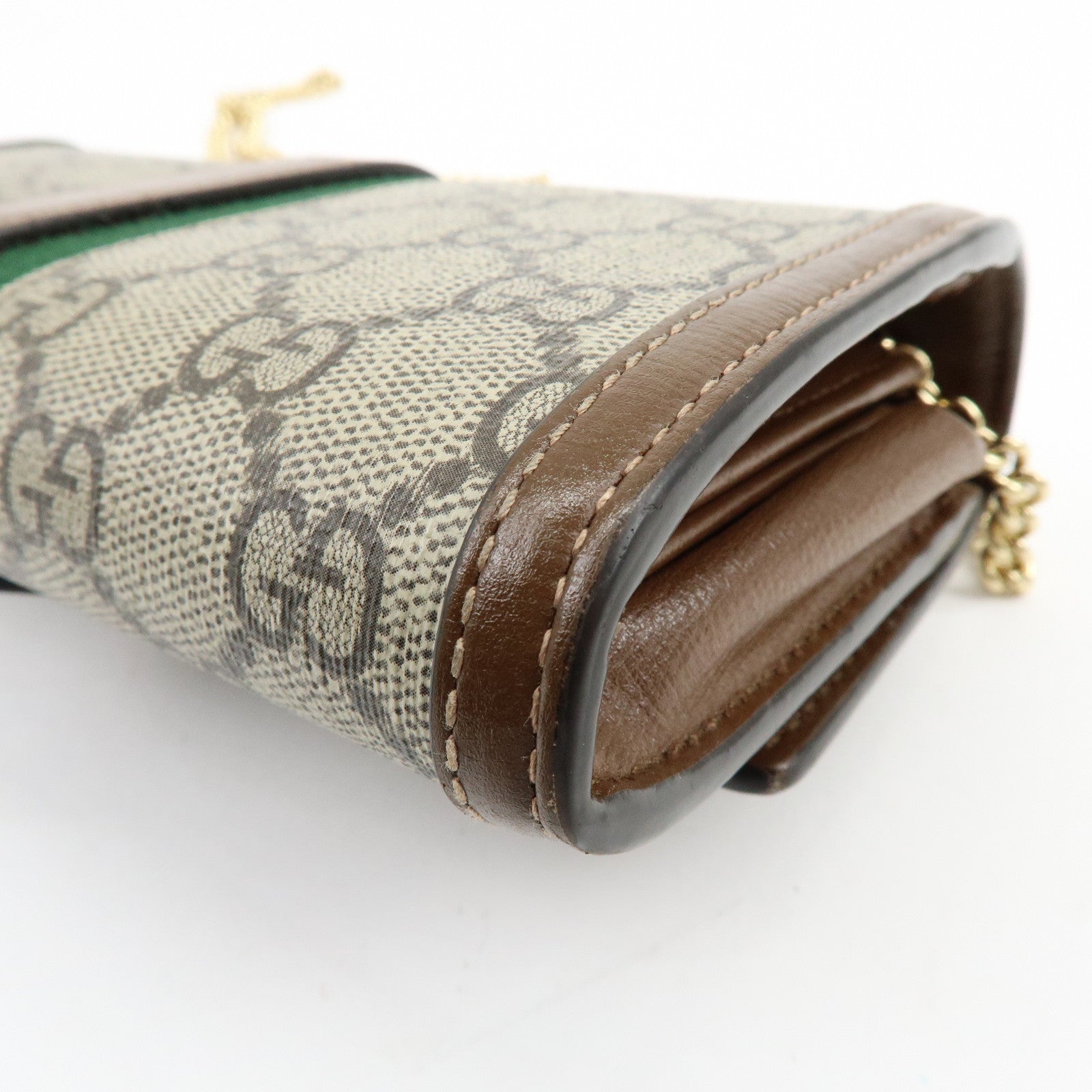 GUCCI Jackie 1961 Sherry GG Supreme Leather Chain Wallet Bag 652681