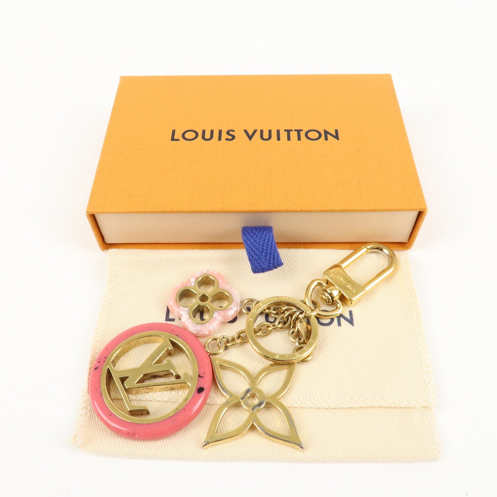 Louis Vuitton Porte Cles Color Line Charm Key Ring M64525 Used