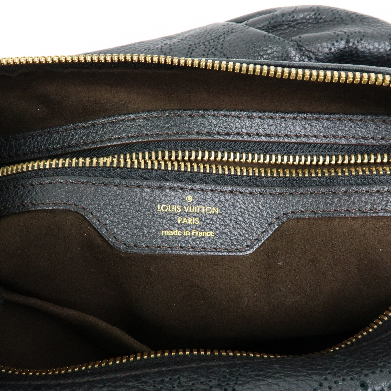 Louis Vuitton Monogram Mahina Selene PM Shoulder Bag Noir M94035