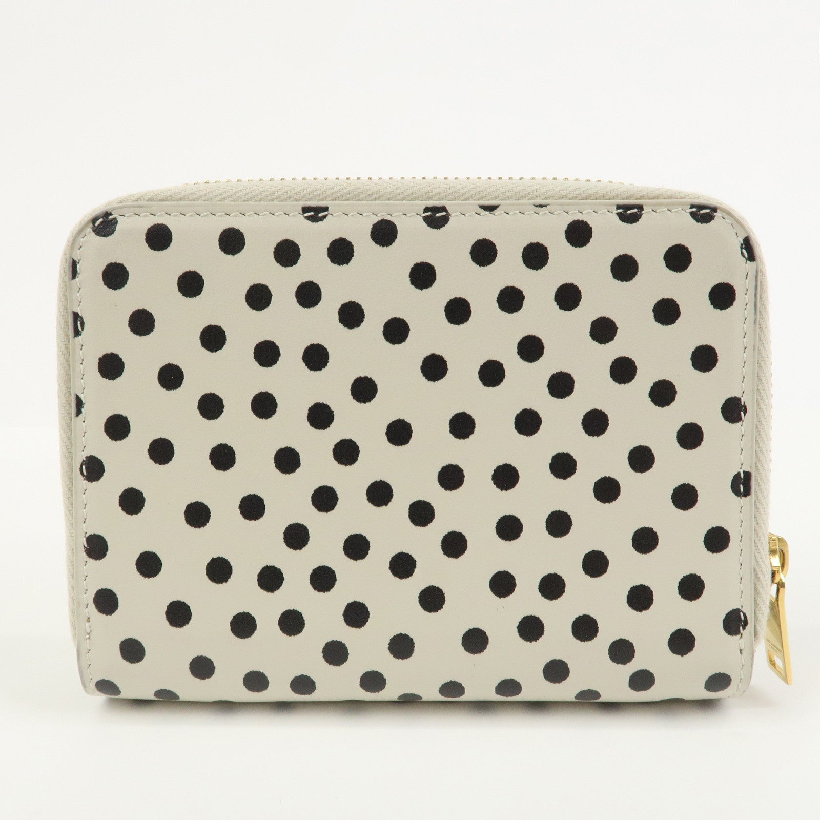 SAINT LAURENT PARIS Dot Print Round Zippy Compact Wallet 562796