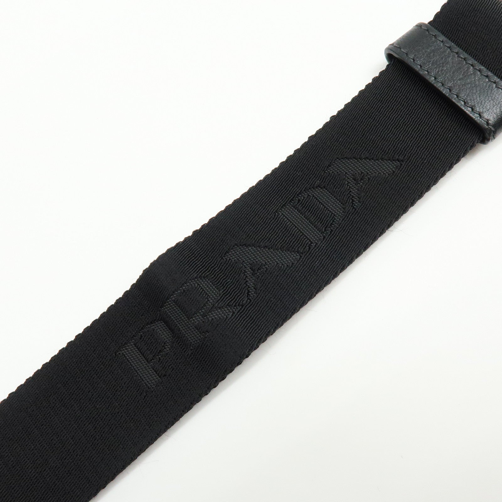 PRADA Triangle Logo Plaid Nylon Leather 2Way Bag Hand Shoulder Bag