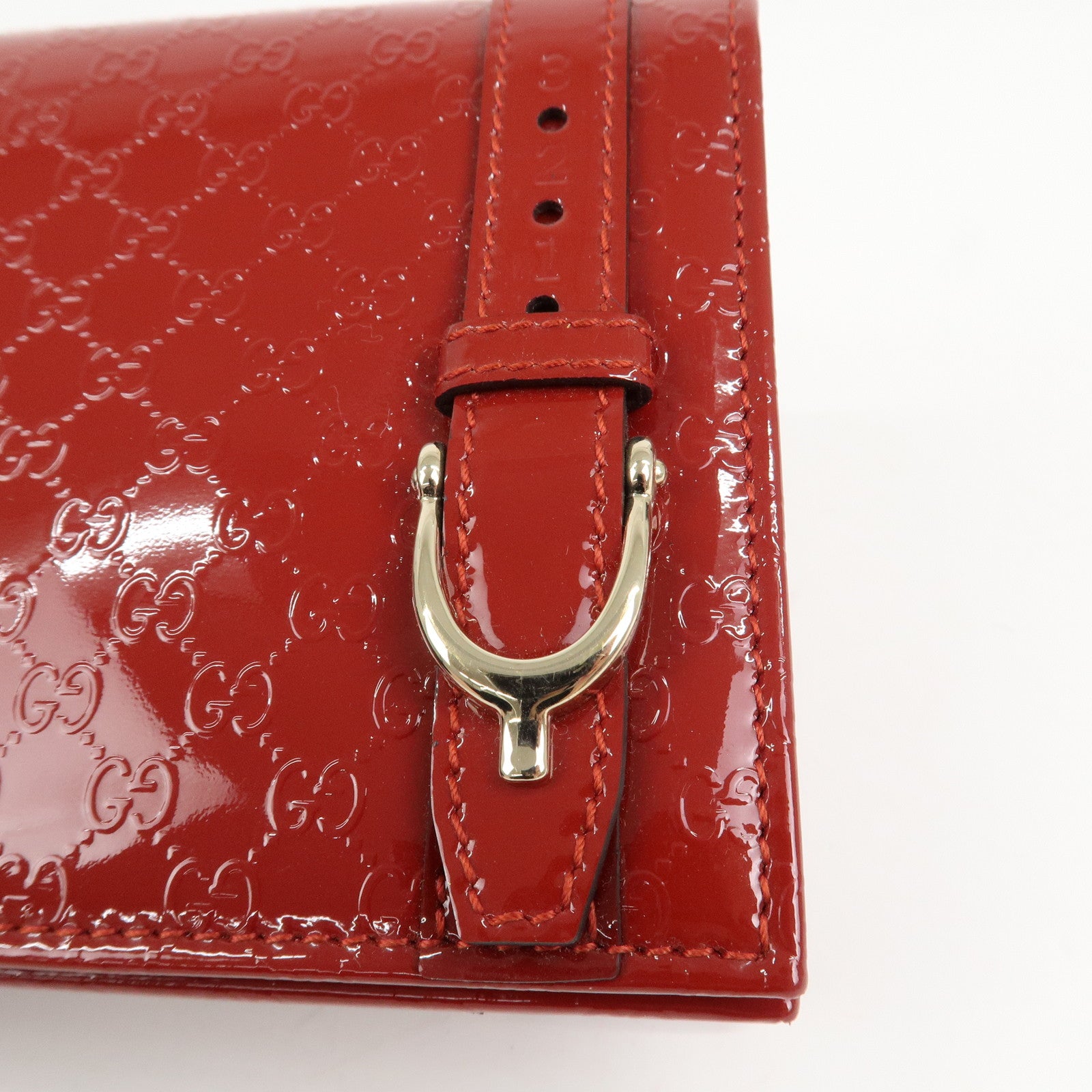 GUCCI Micro Guccissima Leather 2Way Bag Shoulder Bag Red 354086