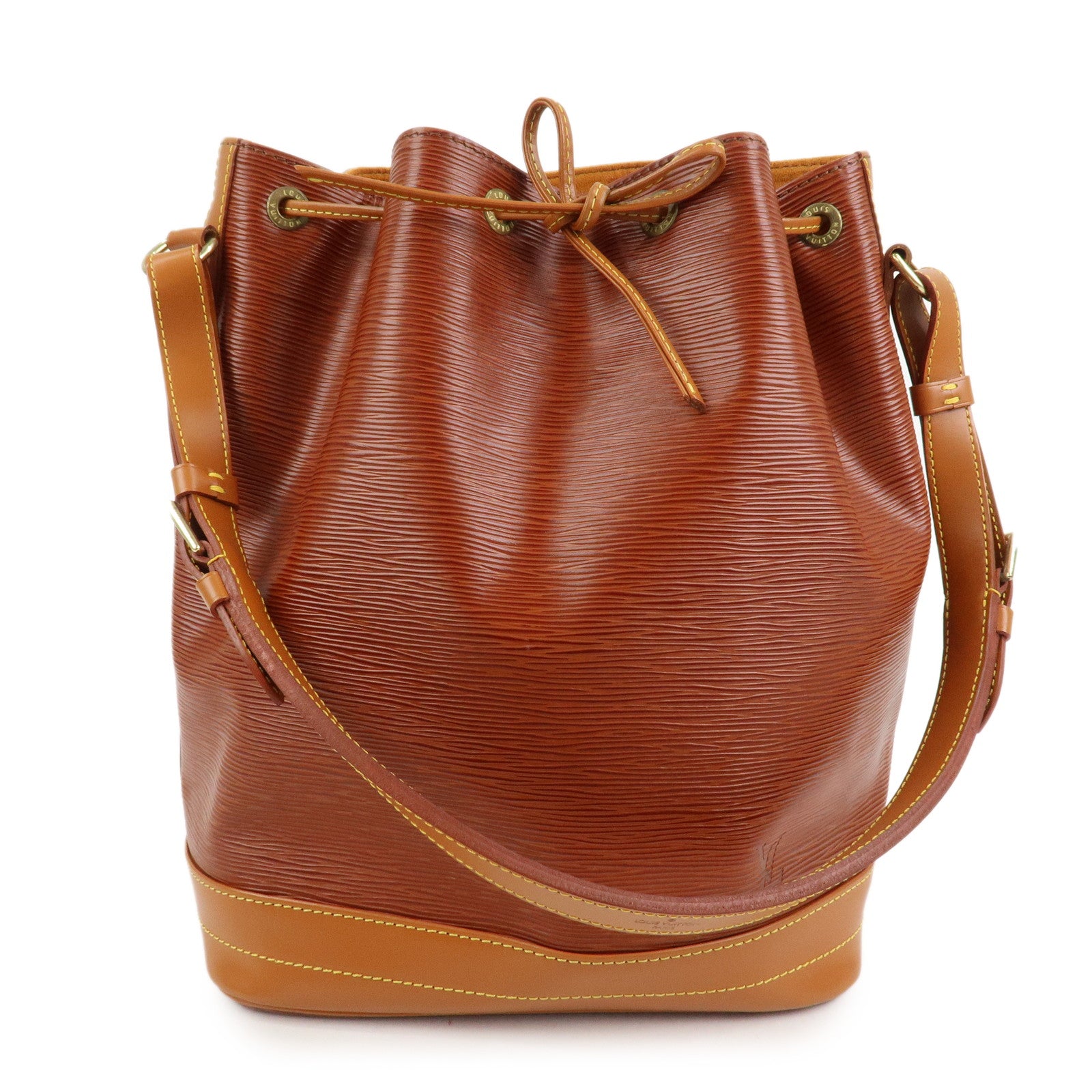 Louis Vuitton Epi Noe Leather Shoulder Bag Kenya Brown M44003