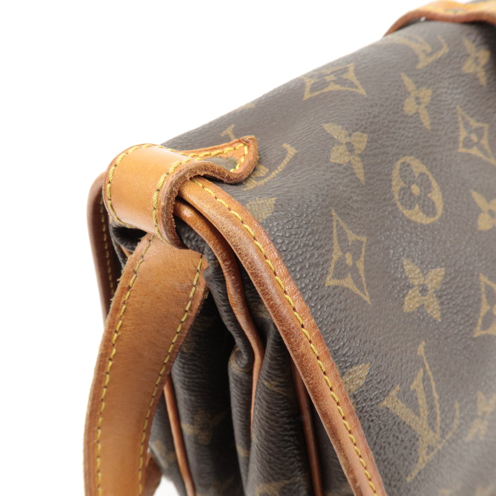 Louis Vuitton Monogram Saumur 30 Shoulder Bag Brown M42256 Used