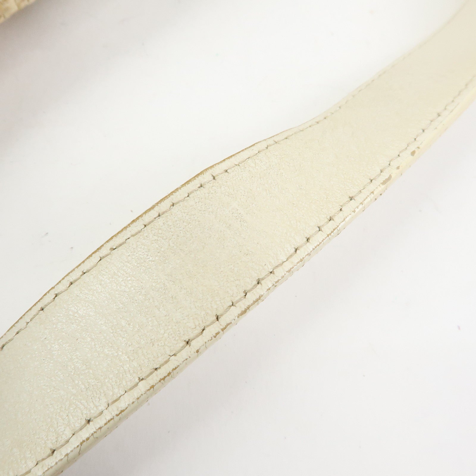 Chloe Raffia Leather Shoulder Bag Hand Bag Natural White