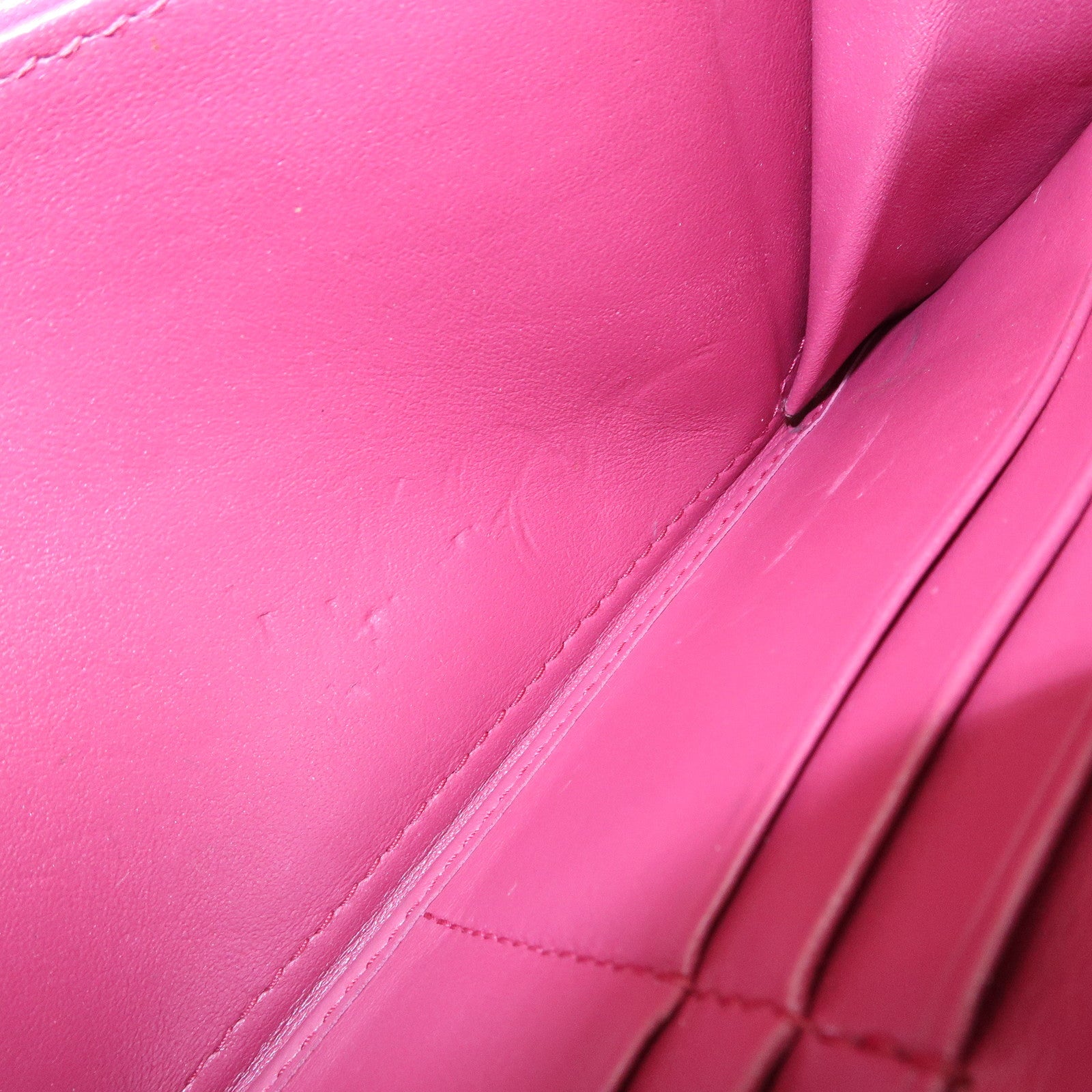 PRADA Nylon Leather Round Zippy Wallet Long Wallet Pink