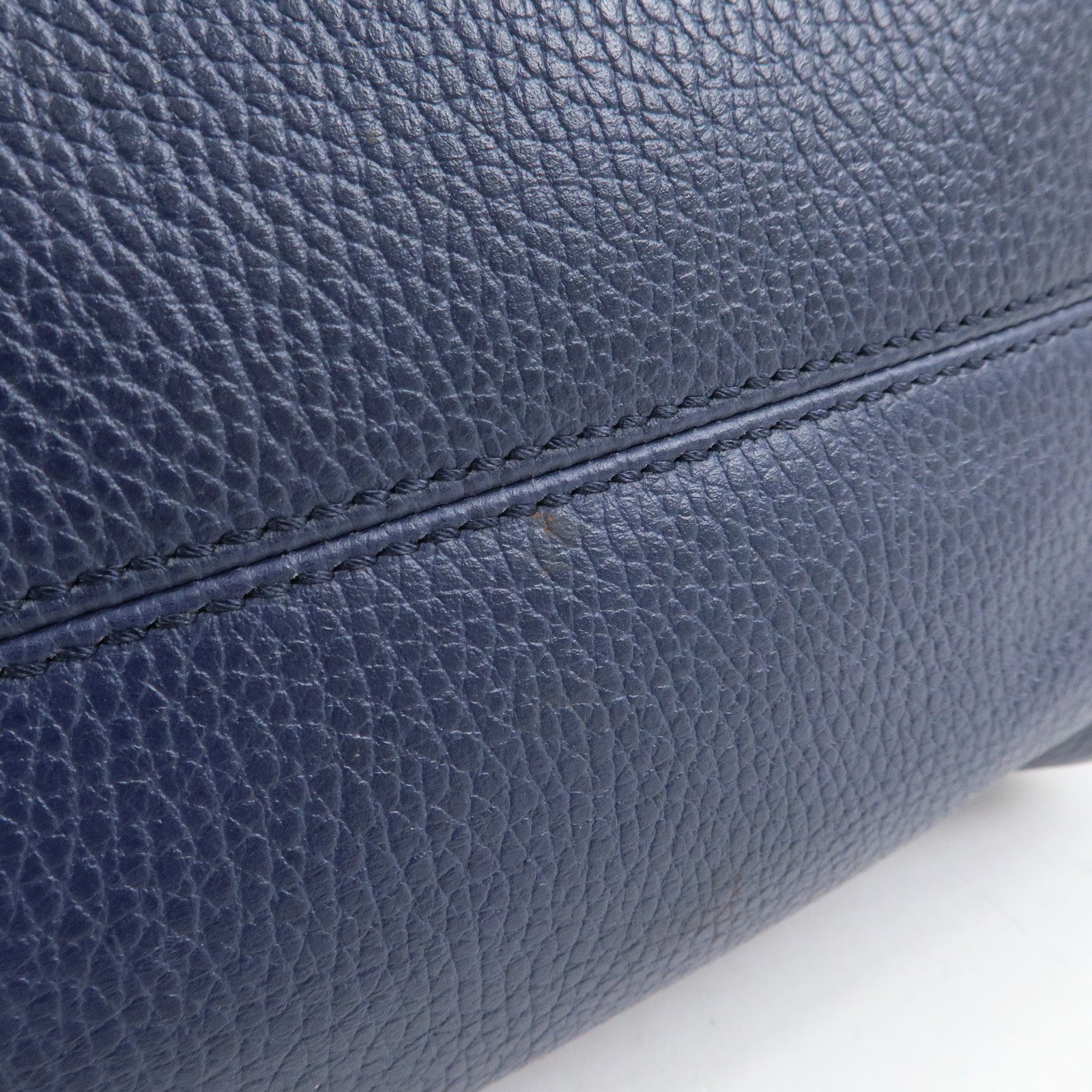 GUCCI Swing Leather Tote Bag Shoulder Bag Navy 354408