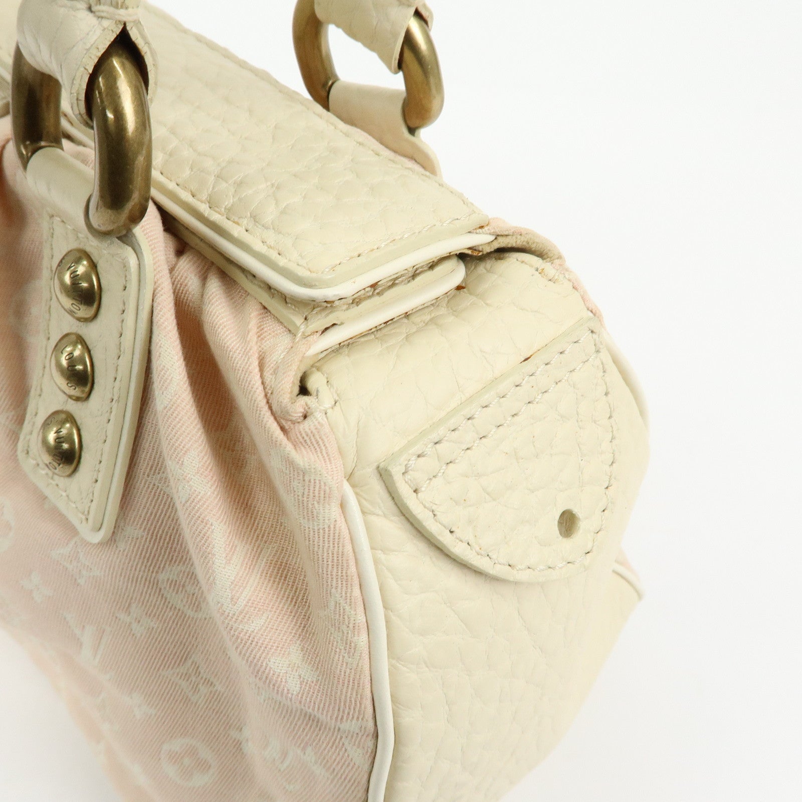 Louis Vuitton Monogram Mini Lin Trapeze PM Canvas Hand Bag M40062