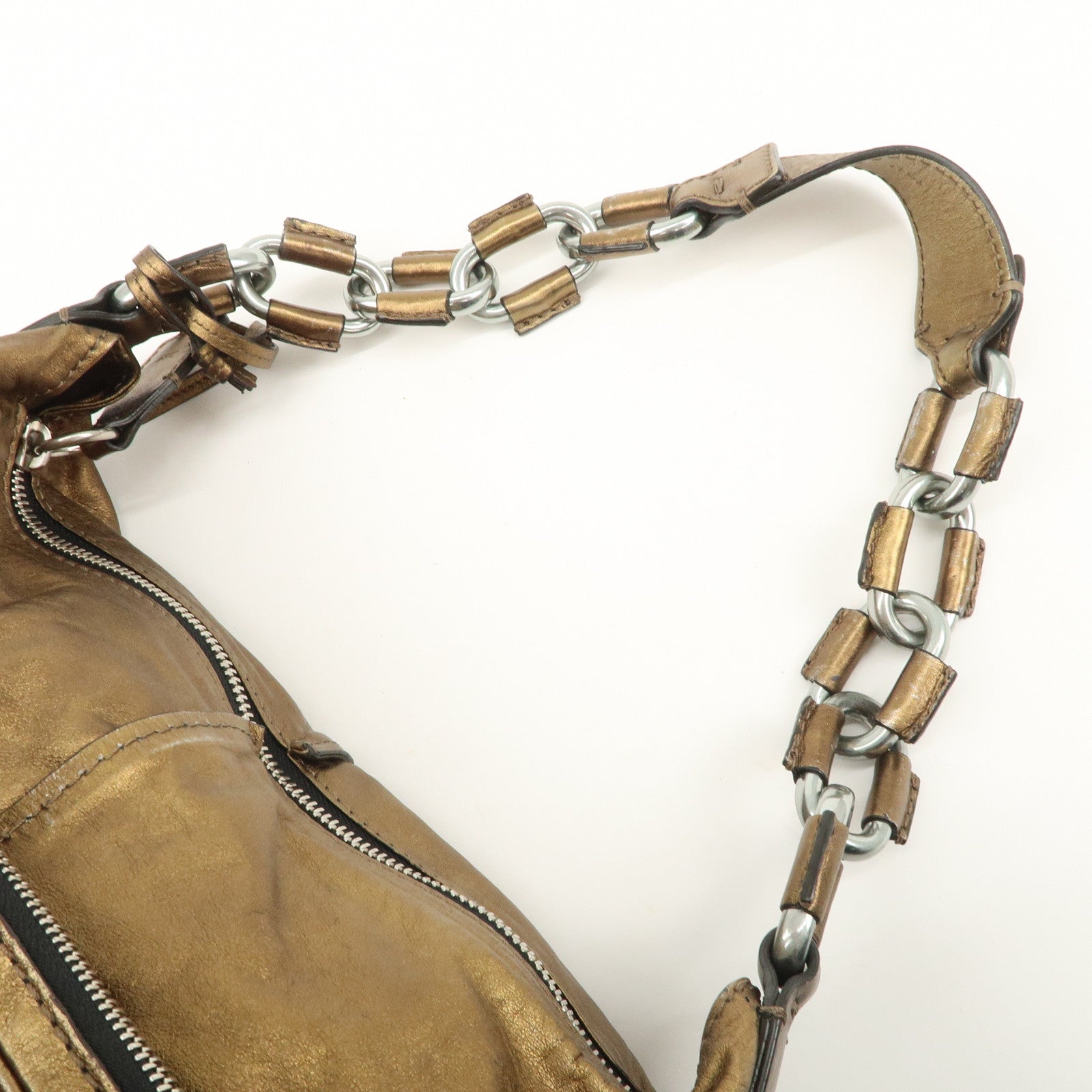 Chloe Betty Leather Shoulder Bag Hand Bag Bronze