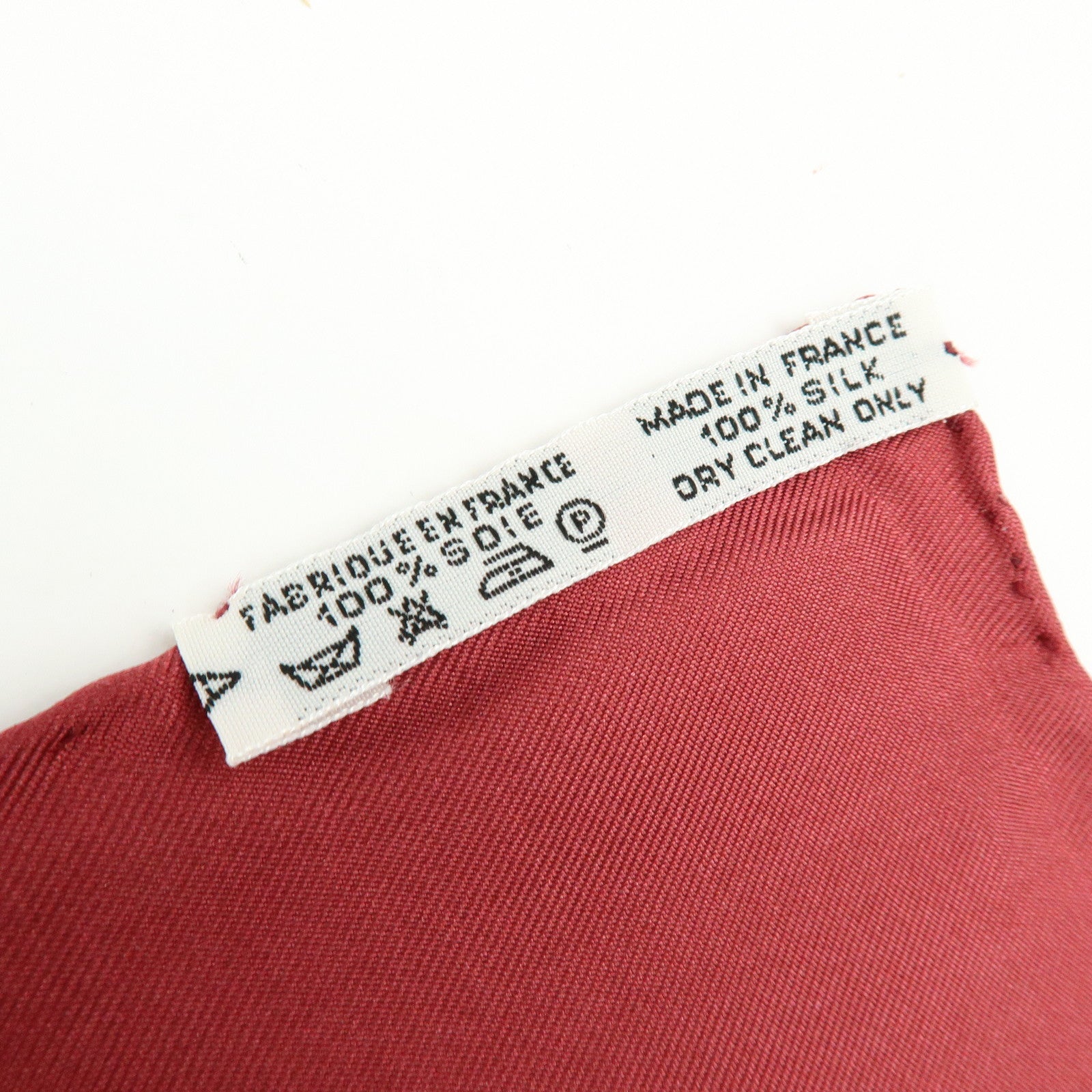 HERMES Carre 90 Silk 100% Scarf la ronde des heures Bordeaux White