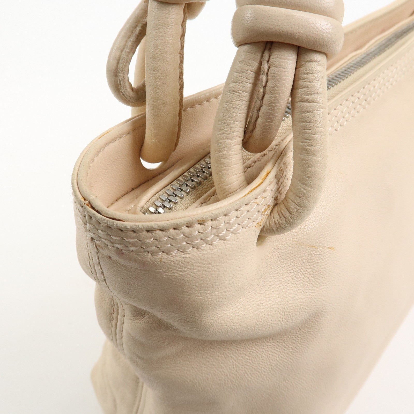 LOEWE Anagram Nappa Leather Hand Bag Shoulder Bag Beige