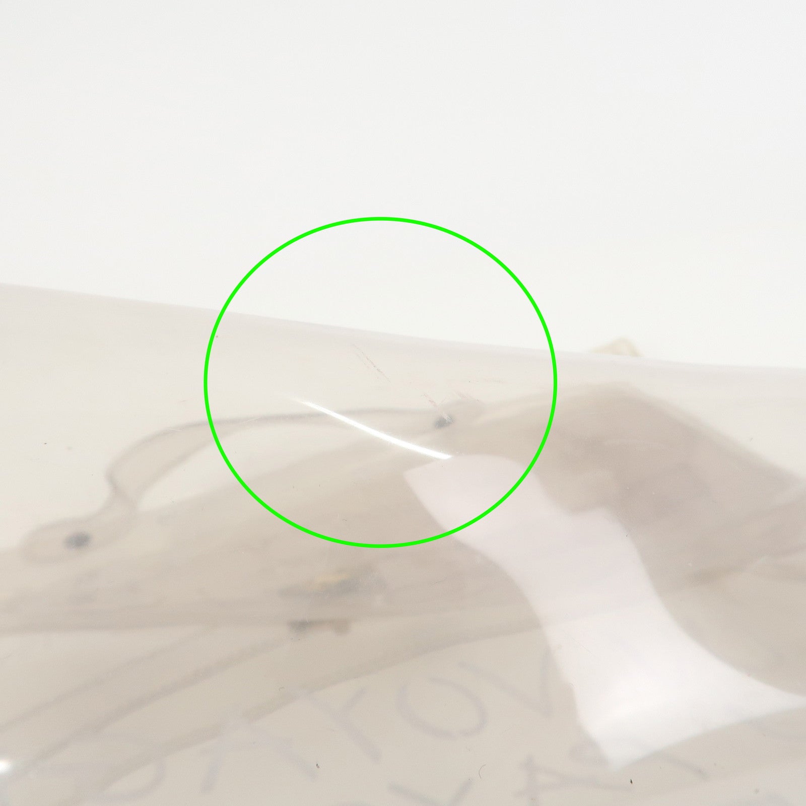 HERMES Vinyl Kelly Hand Bag Clear White Gold