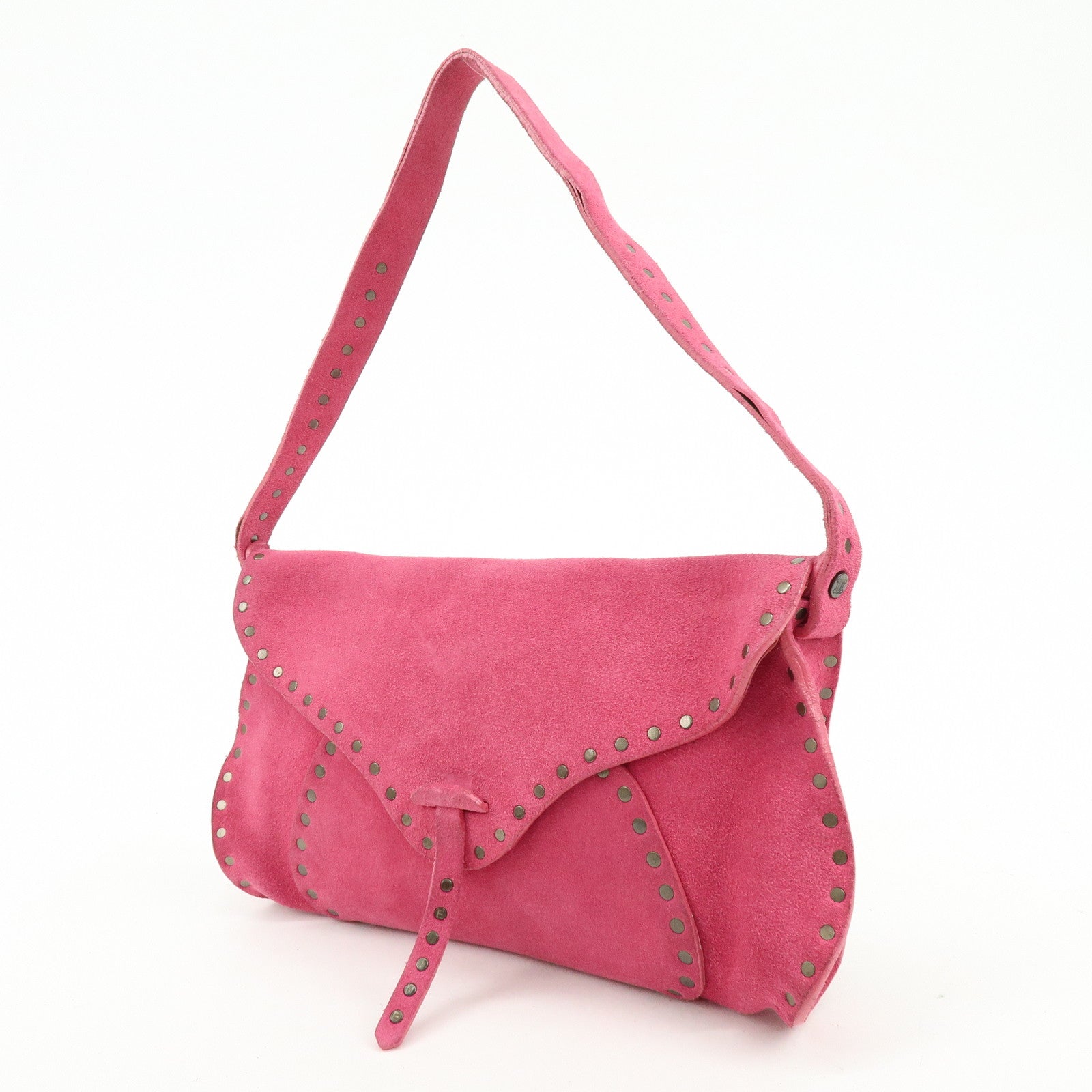 CELINE Suede Paul Bot Bag Shoulder Bag Hand Bag Pink