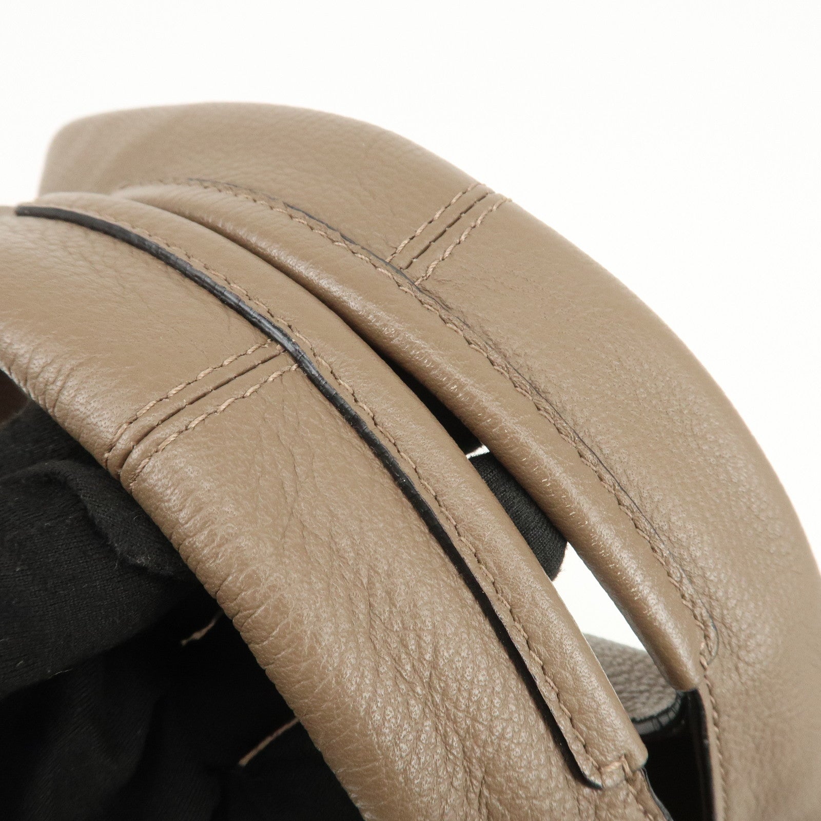 LOEWE Dunas Anagram Calfskin Shoulder Bag Hand Bag Brown