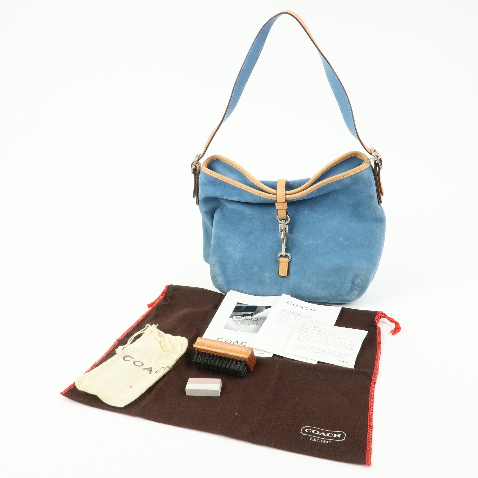 COACH Set of 3 Signature Canvas Leather Suede Shoulder Bag Hand Bag