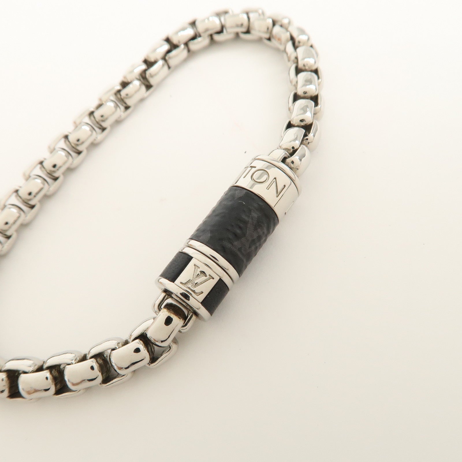 Louis Vuitton Monogram Eclips Monogram Metal Chain Bracelet M62592