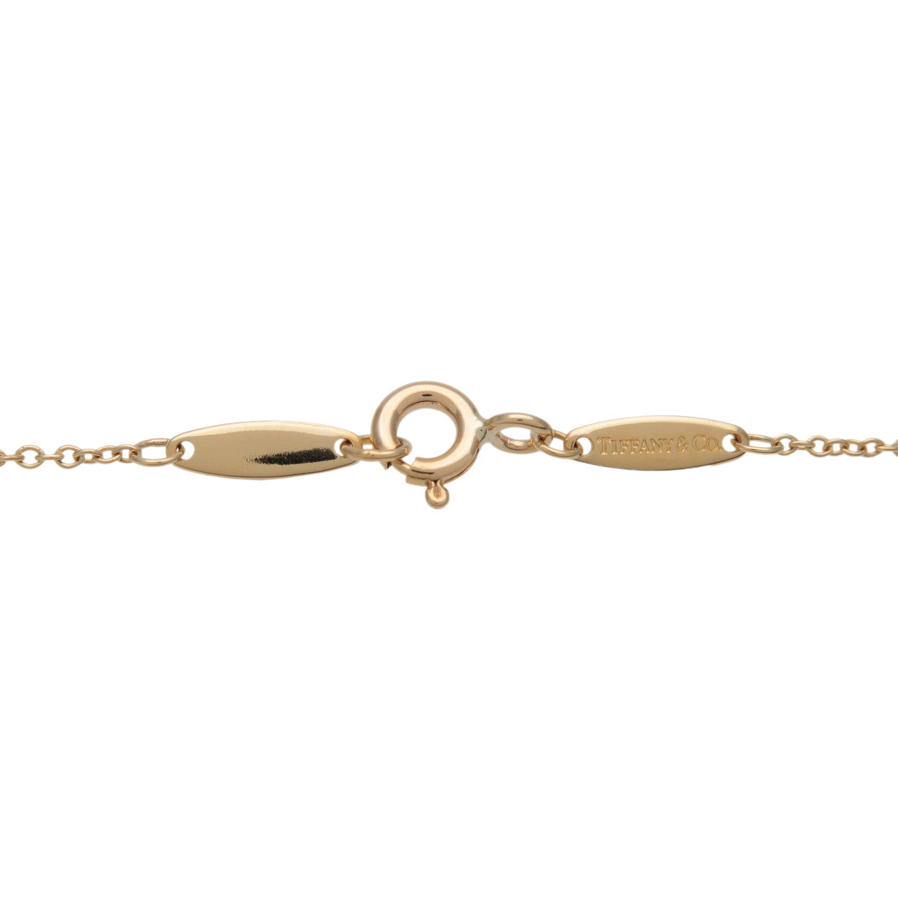 Tiffany & Co By The Yard 1P Diamond Necklace K18 750YG Yellow Gold