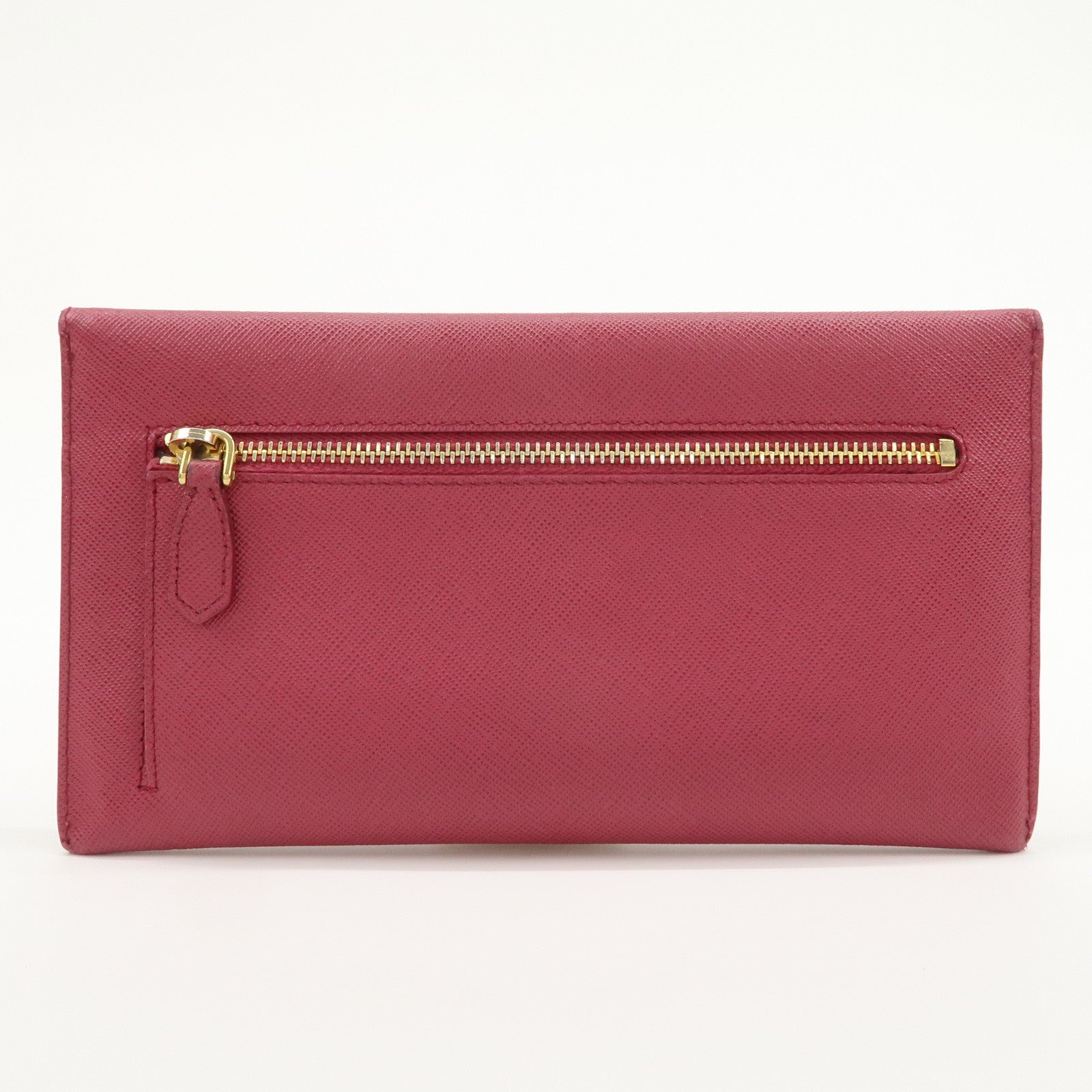 PRADA Saffiano Leather Pouch Document Folder Wallet Pink 1MF003