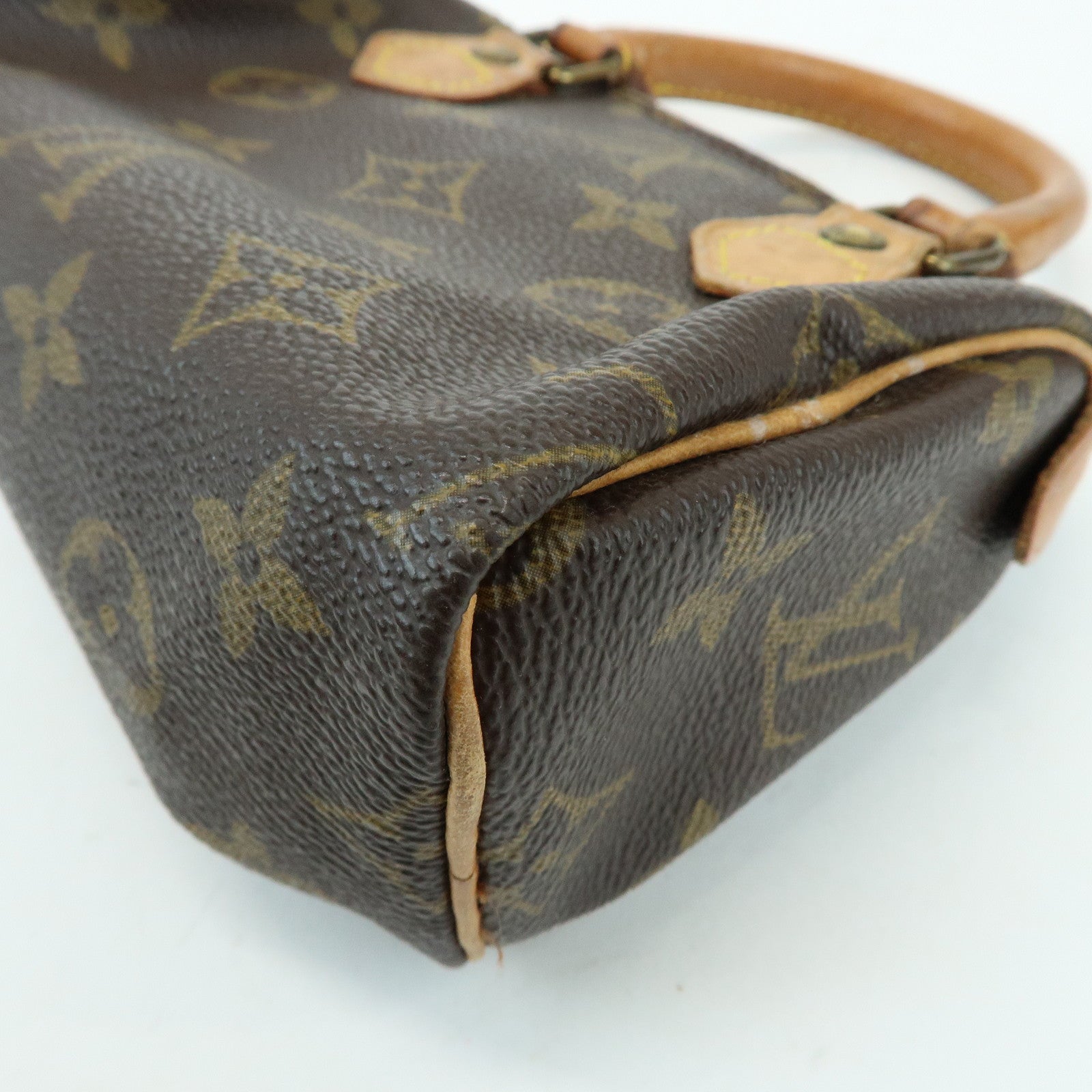 Louis Vuitton Monogram Mini Speedy Hand Shoulder Bag Brown M41534