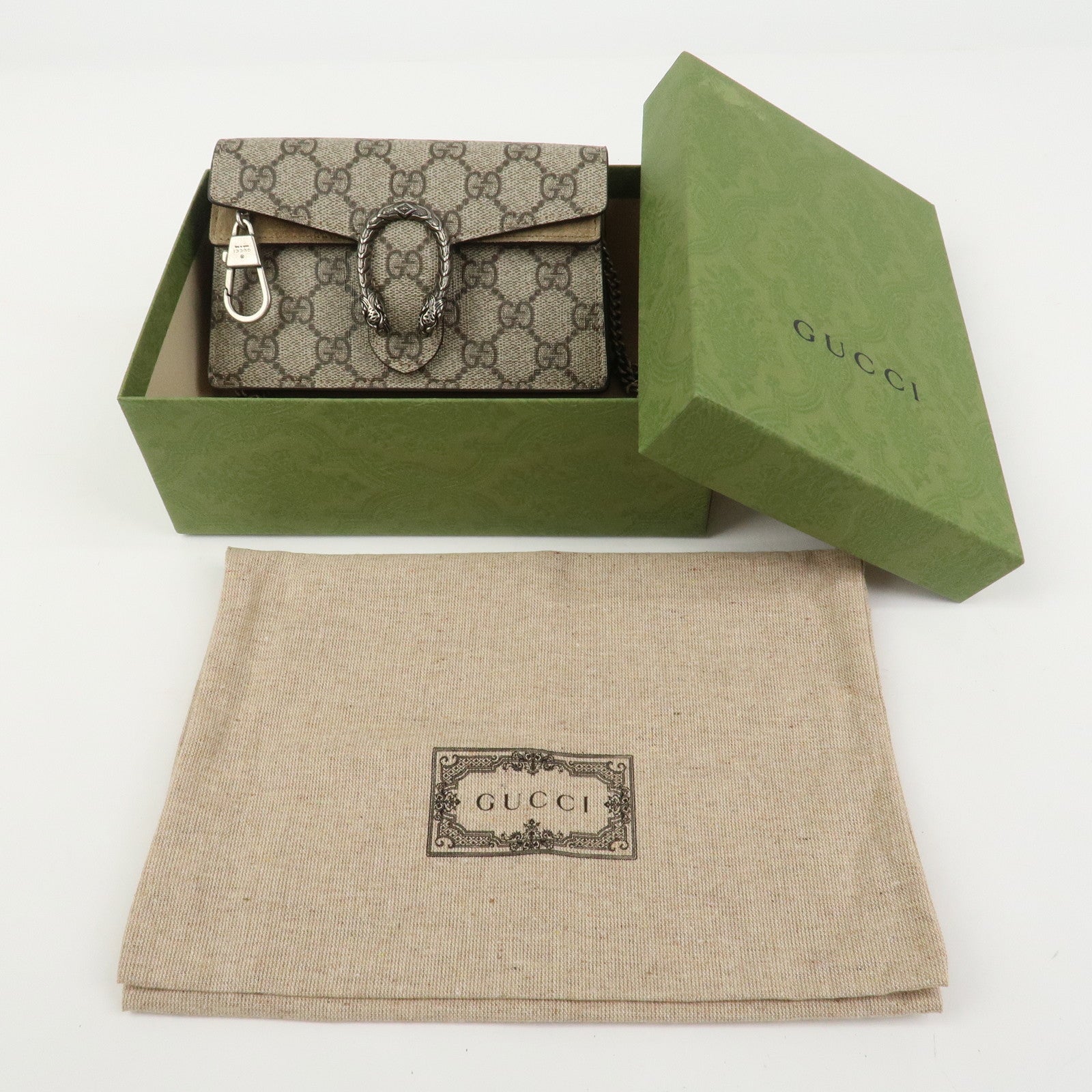 GUCCI Dionysus Super Mini Bag Leather Chain Shoulder Bag 476432