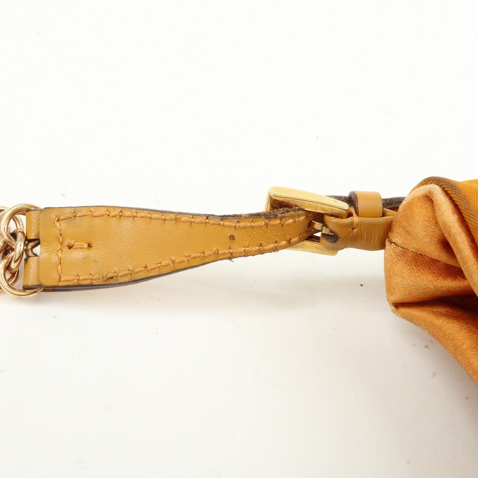 PRADA Triangle Logo Re‑Nylon Leather Hand Bag Shoulder Bag Orange