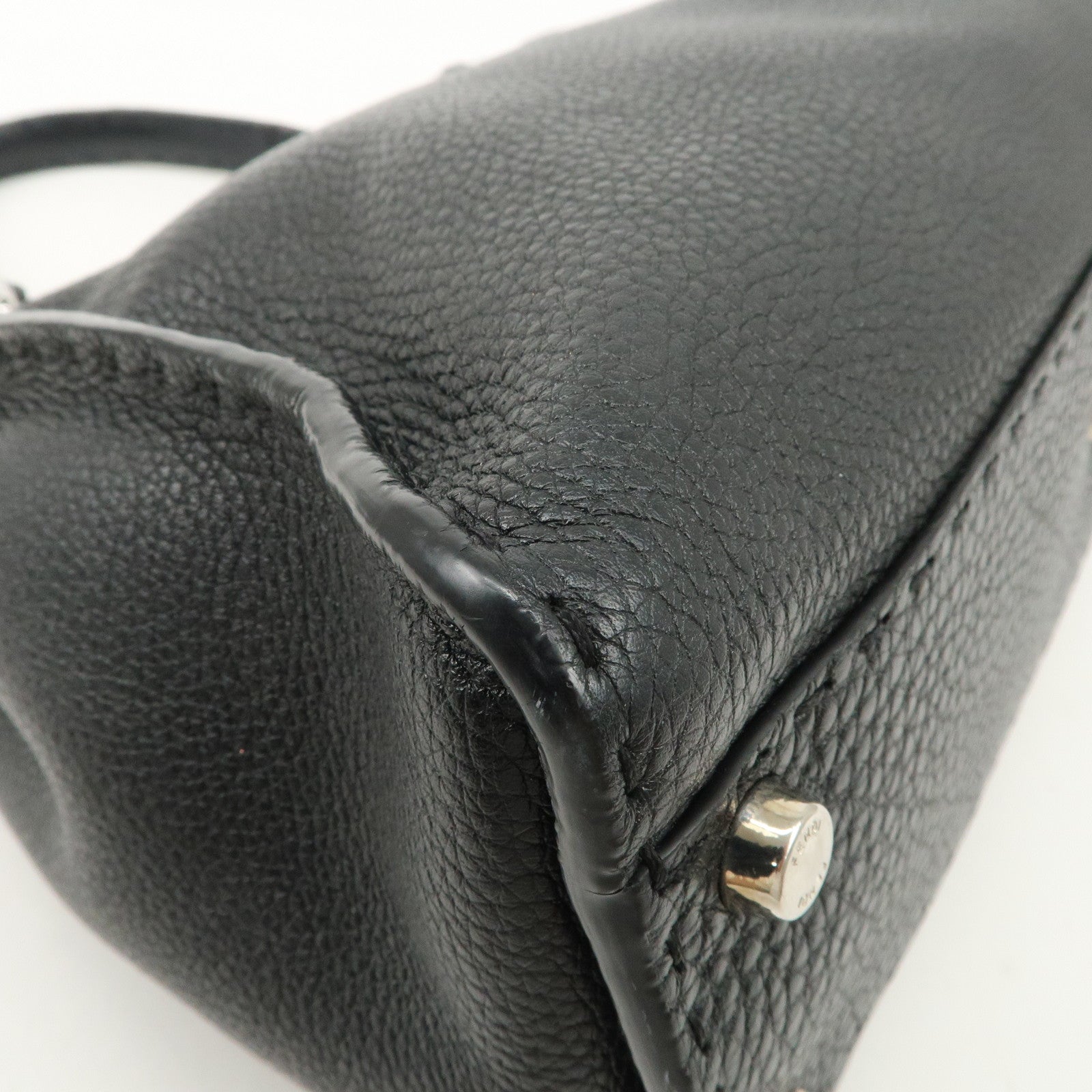 FENDI Selleria Peekaboo Regular Leather 2Way Shoulder Bag 8BN290 Used