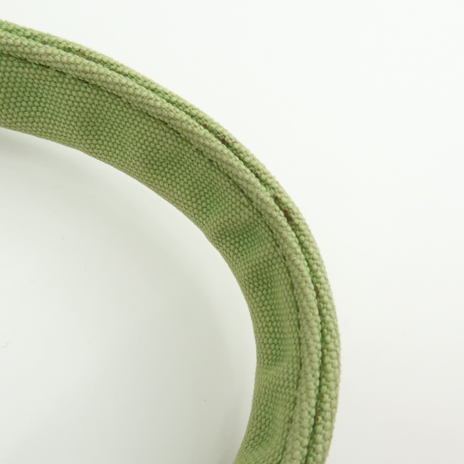 PRADA Canapa Large Triangle Logo Canvas Tote Bag Hand Bag B1872B