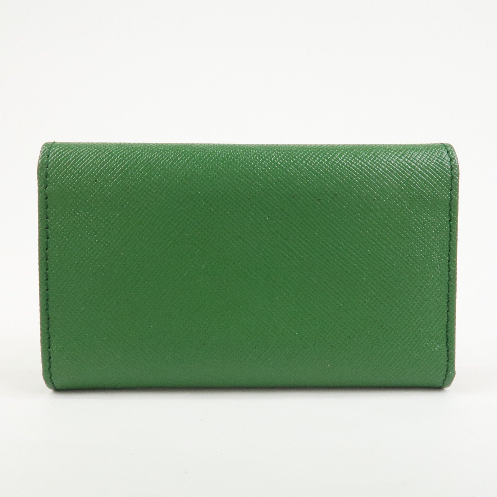 PRADA Logo Saffiano Leather 6 Rings Key Case Green 1M0222