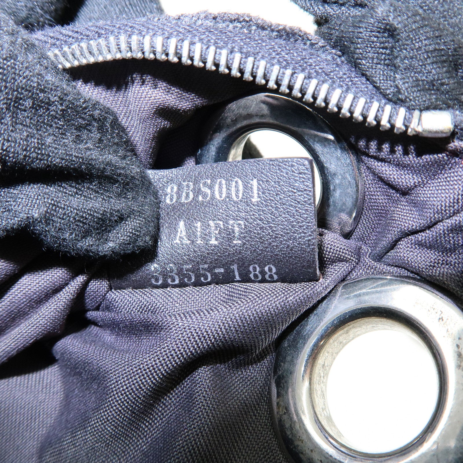 FENDI Zuccca F is FENDI Leather Velvet Triplette Clutch Bag 8BS001