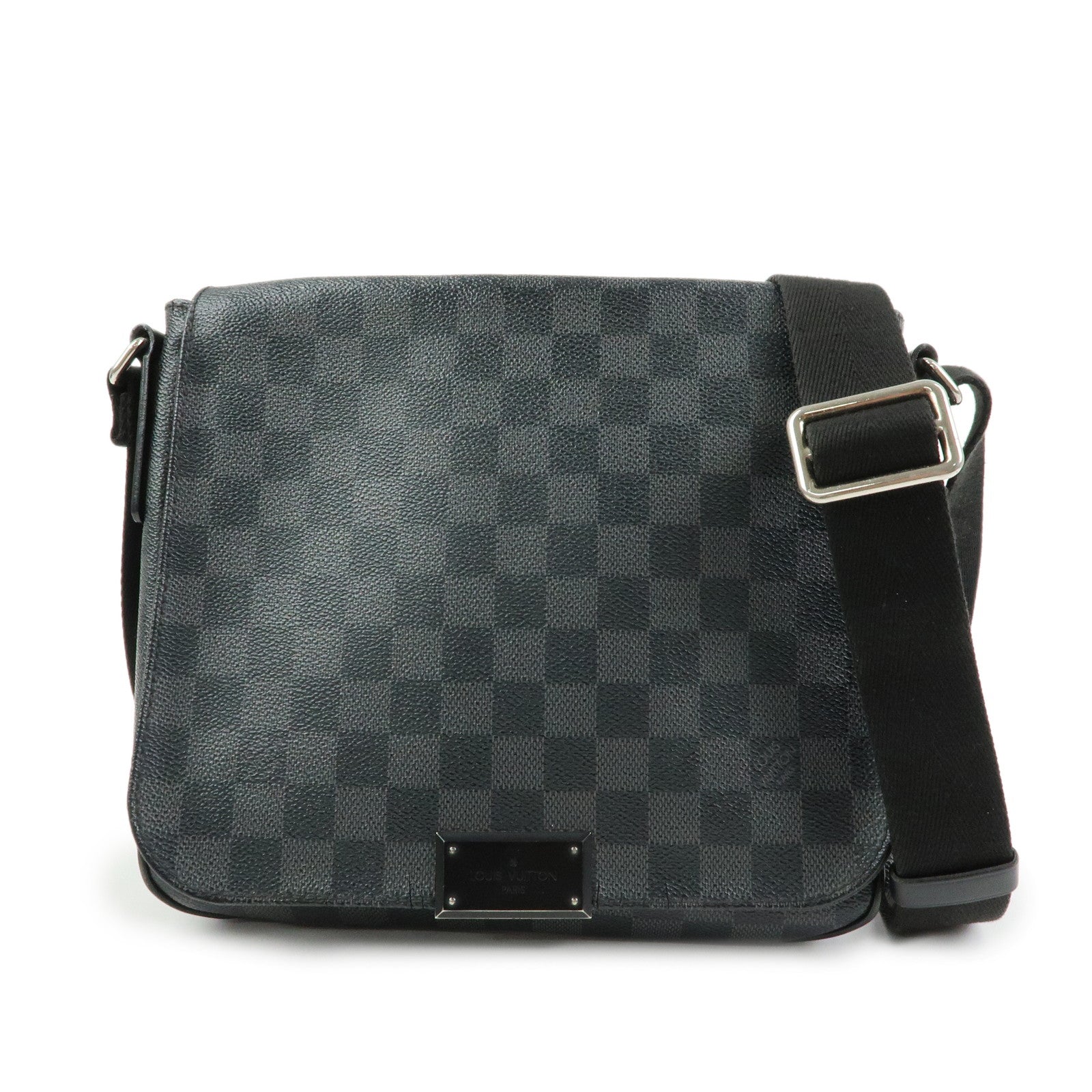 Louis Vuitton Damier Graphite District PM Shoulder Bag Noir N41260