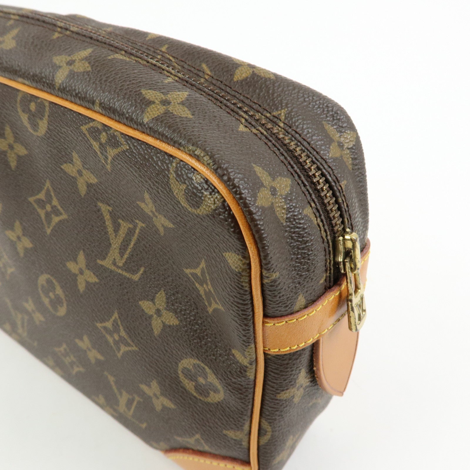 Louis Vuitton Monogram Compiegne 28 Pouch Clutch Bag Brown M51845