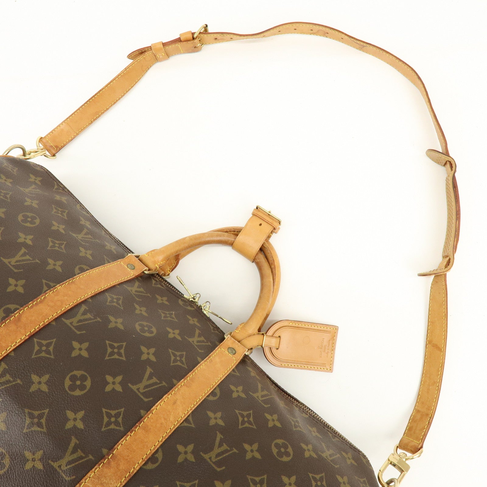 Louis Vuitton Monogram Keep All Bandouliere 50 Boston Bag M41416