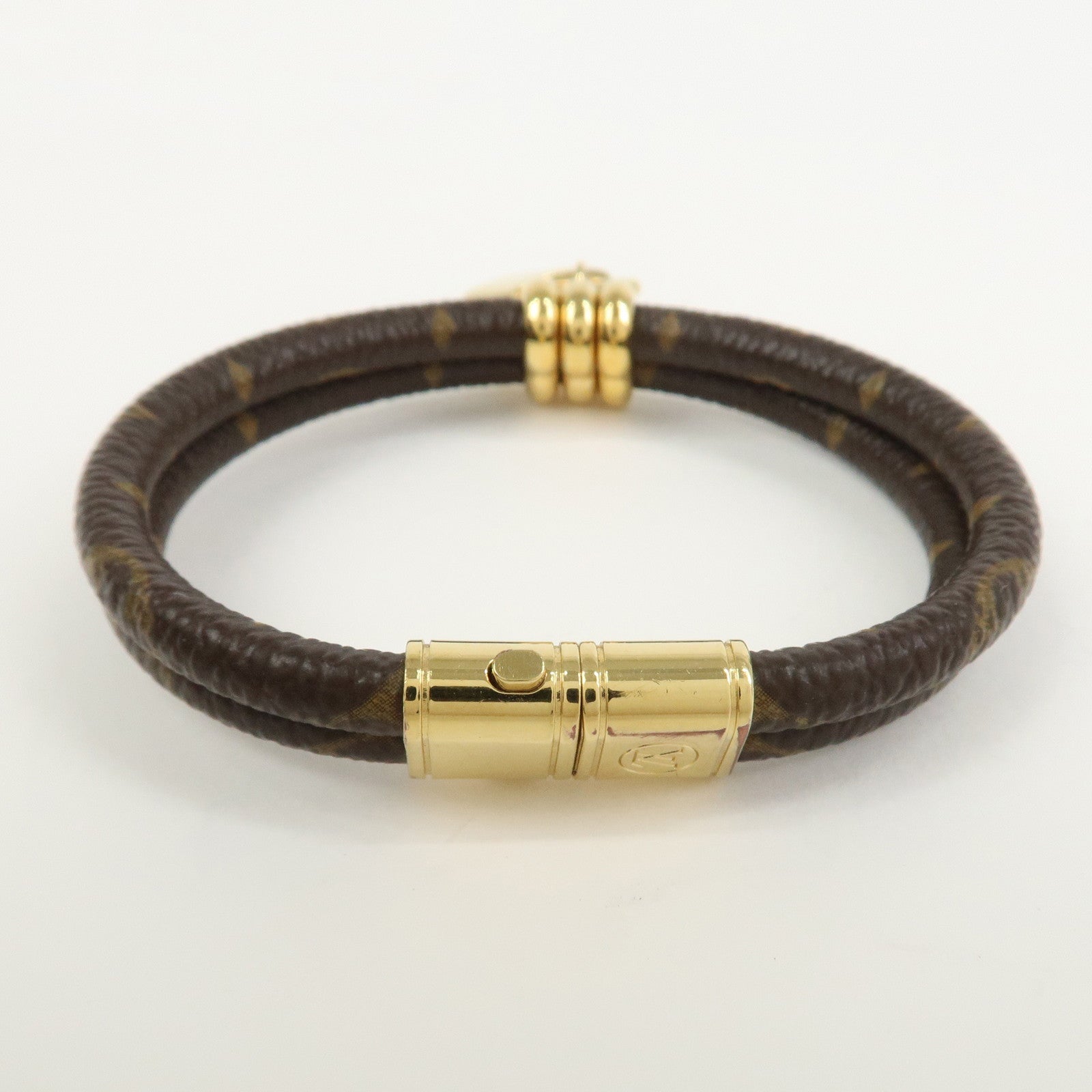 Louis Vuitton Monogram Keep It Twice Bracelet Monogram Gold M6640F
