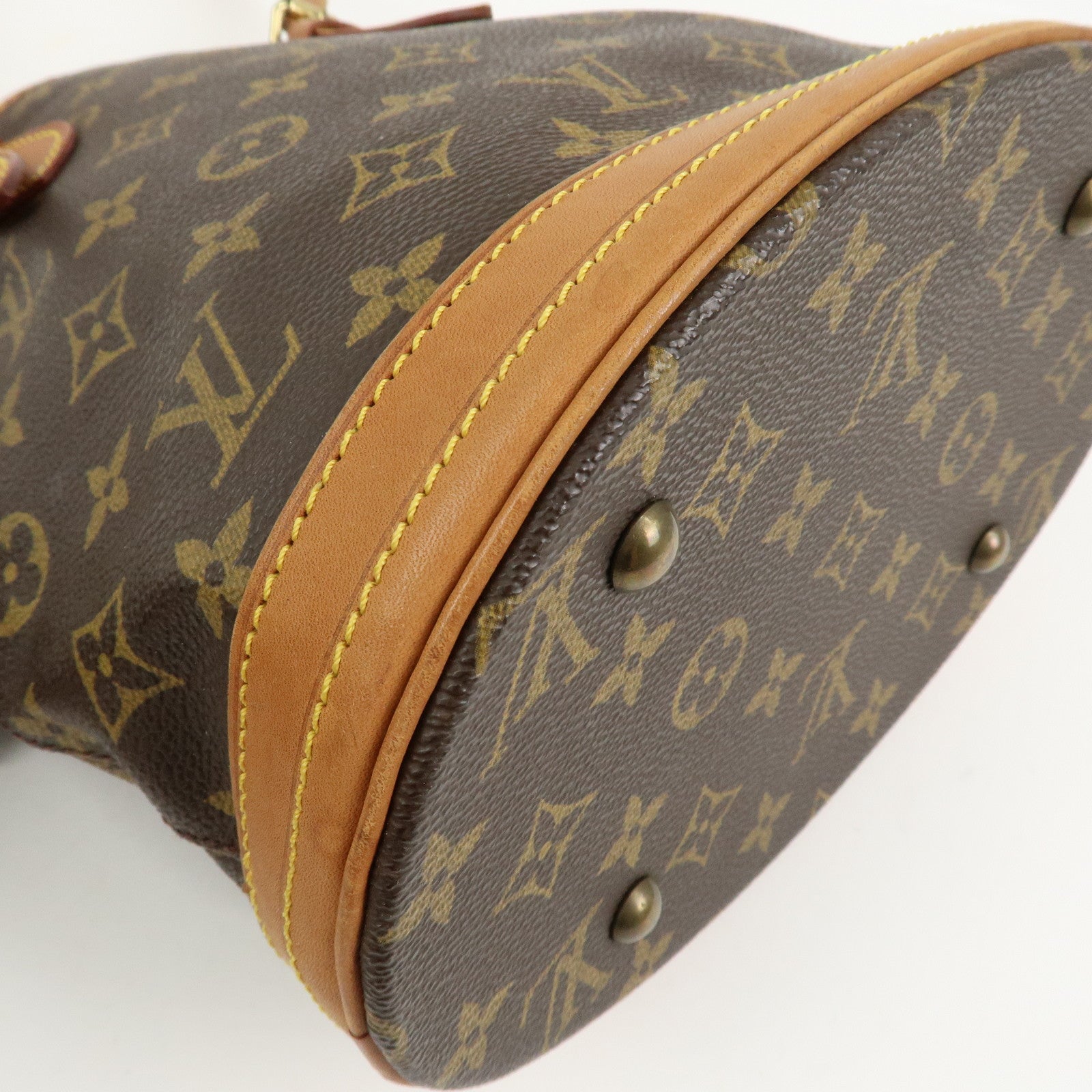 Louis Vuitton Monogram Canvas Bucket PM Hand Bag Brown M42238