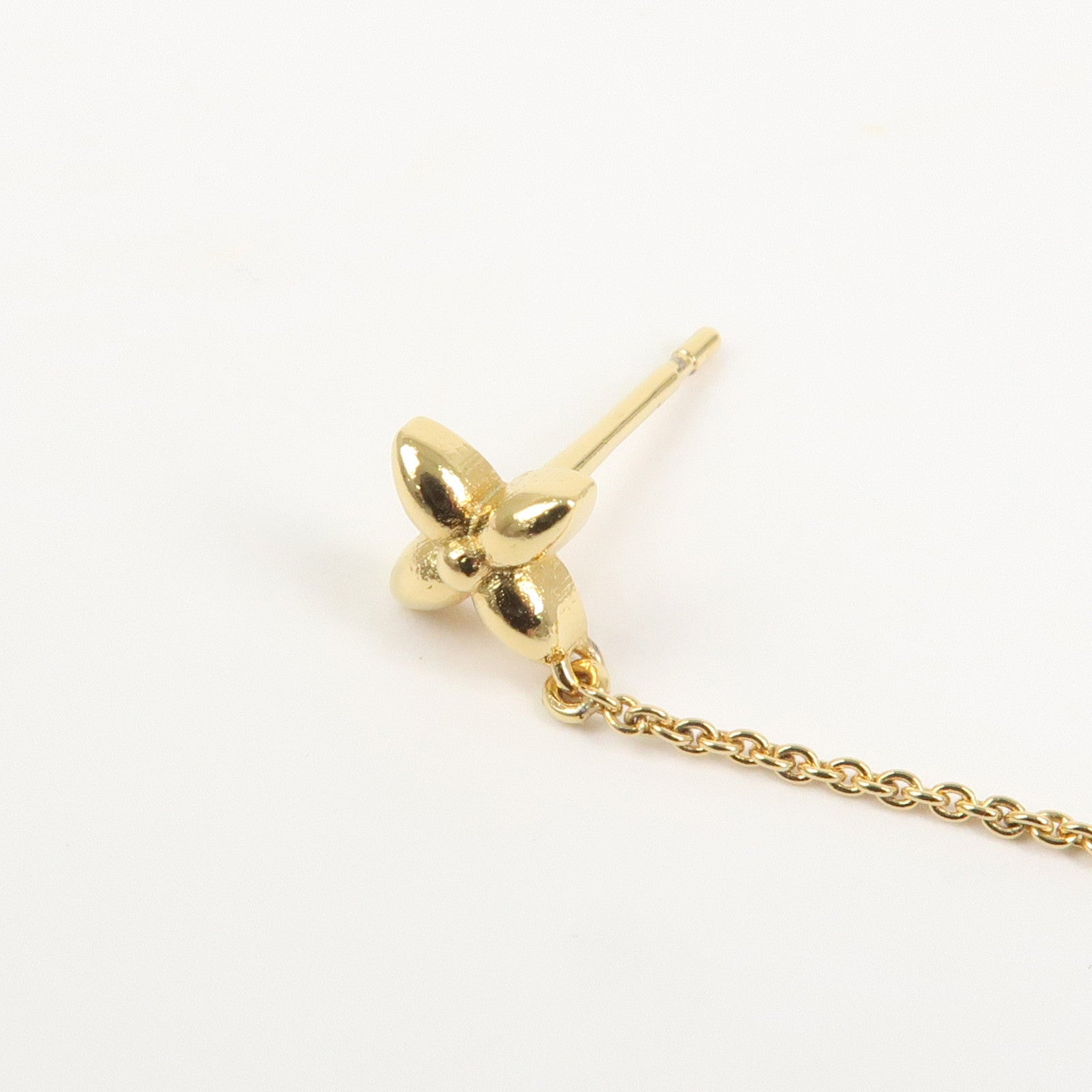 Louis Vuitton Puce d’Oreille Petit Louis Metal Earring Gold M00390
