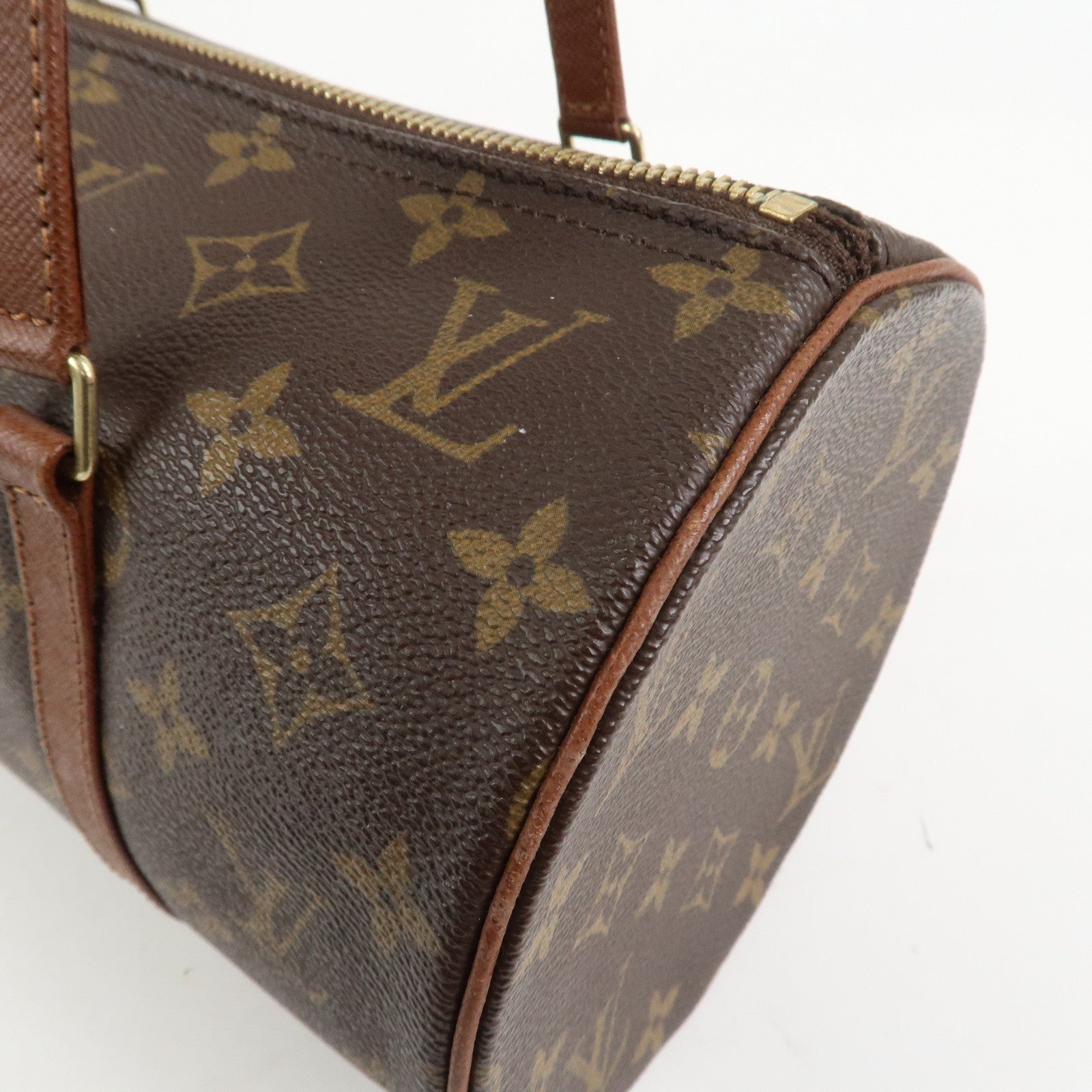 Louis Vuitton Monogram Papillon 30 Hand Bag Brown M51365