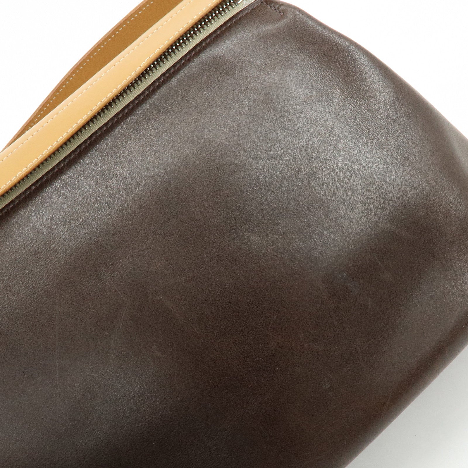 HERMES Yo Bag Crinoline Calf Leather ▢G Stamped Shoulder Bag Brown