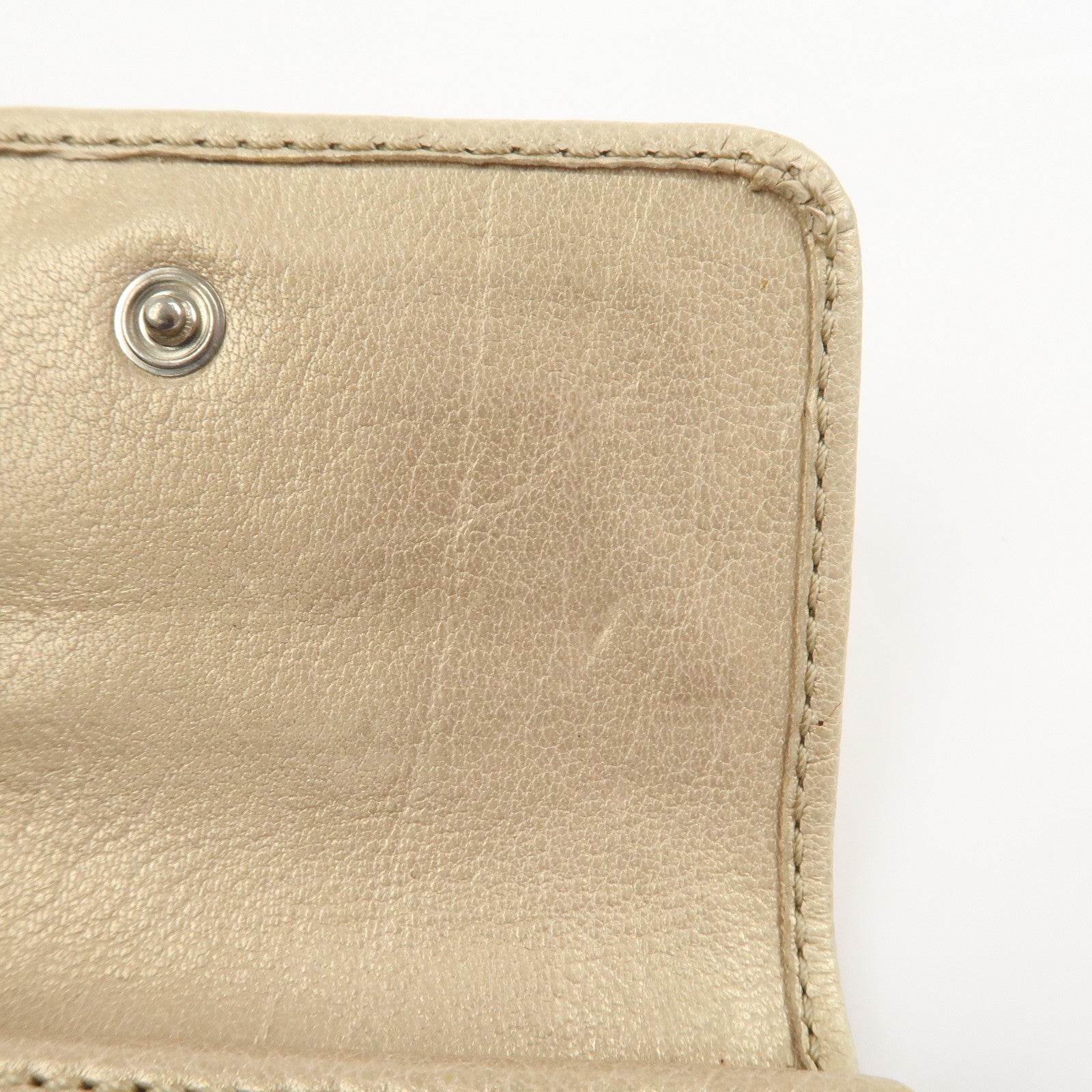 Chloe Padington Set of 2 Leather Long Wallet Key Case Gold Black