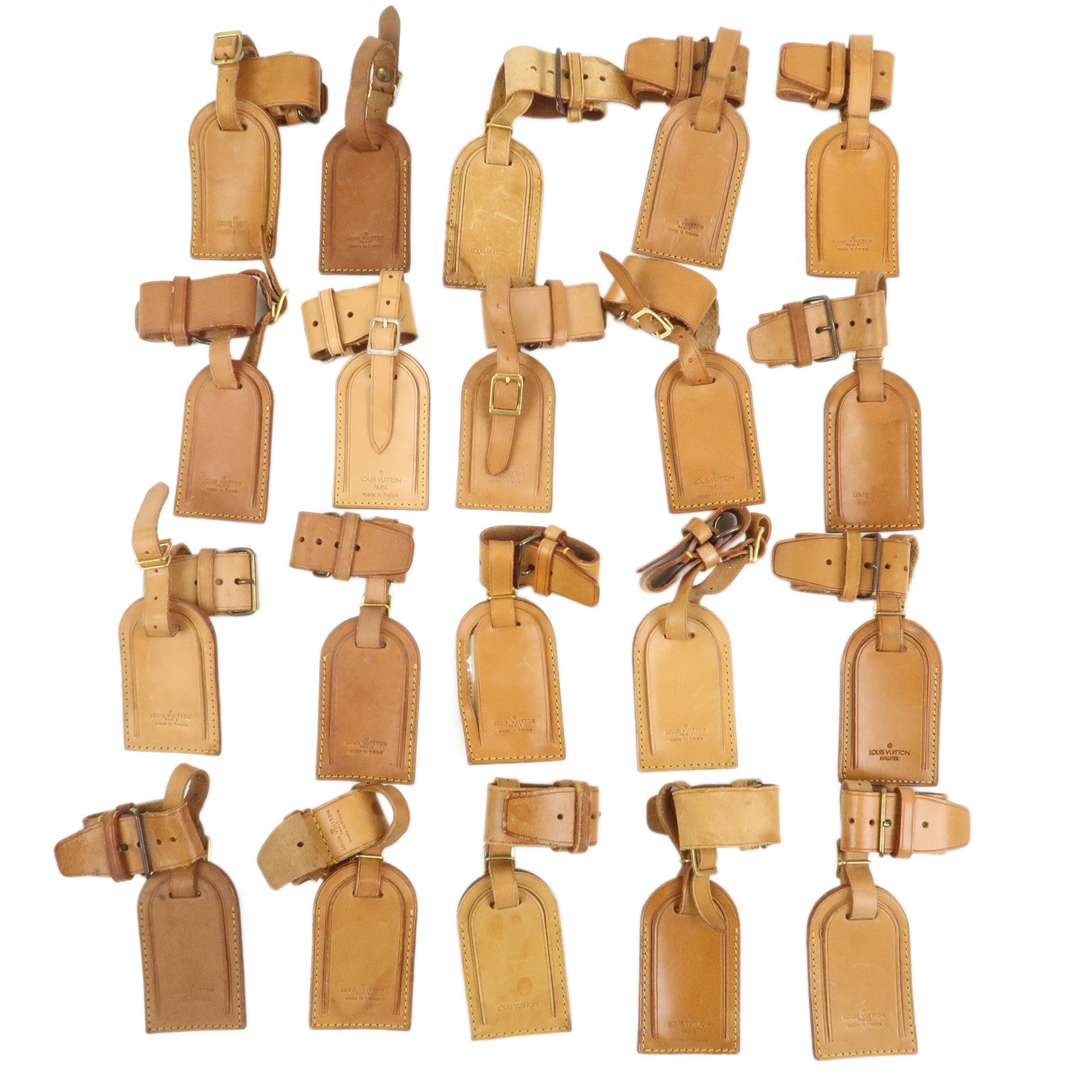 Louis Vuitton Set Of 20 Leather Name Tag & Poignet