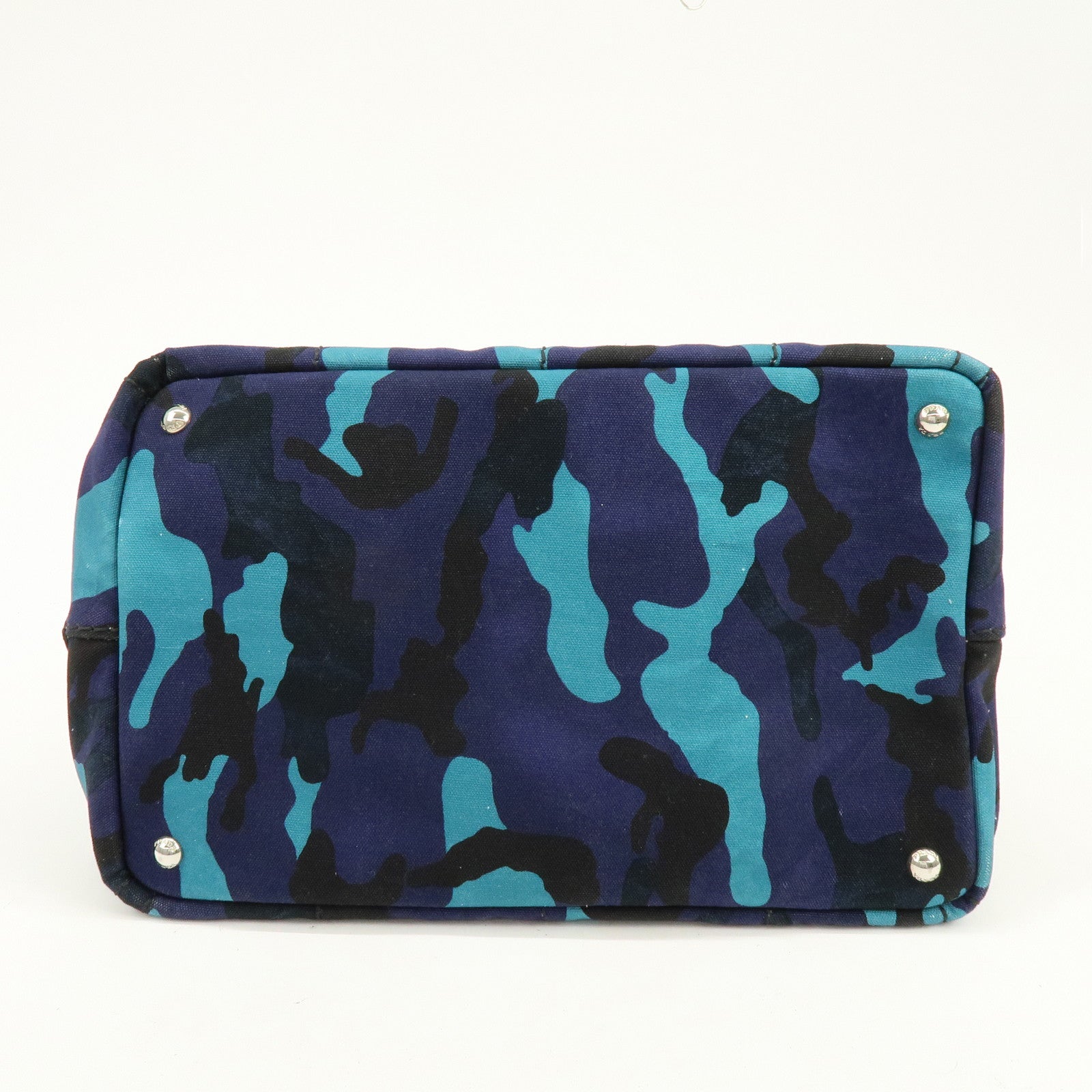 PRADA Triangle Logo Canapa Canvas 2Way Hand Bag Camouflage B2642B