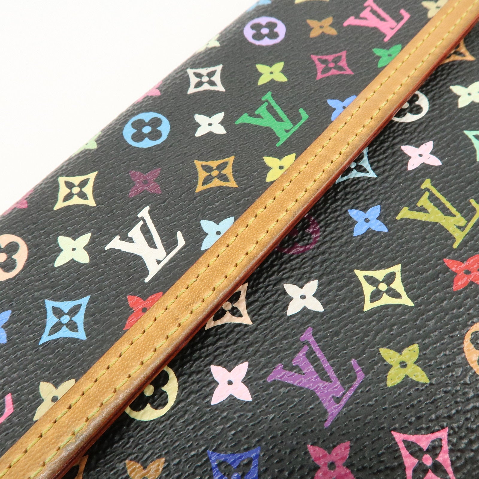 Louis Vuitton Monogram Multicolor Porte Trezor International M92658