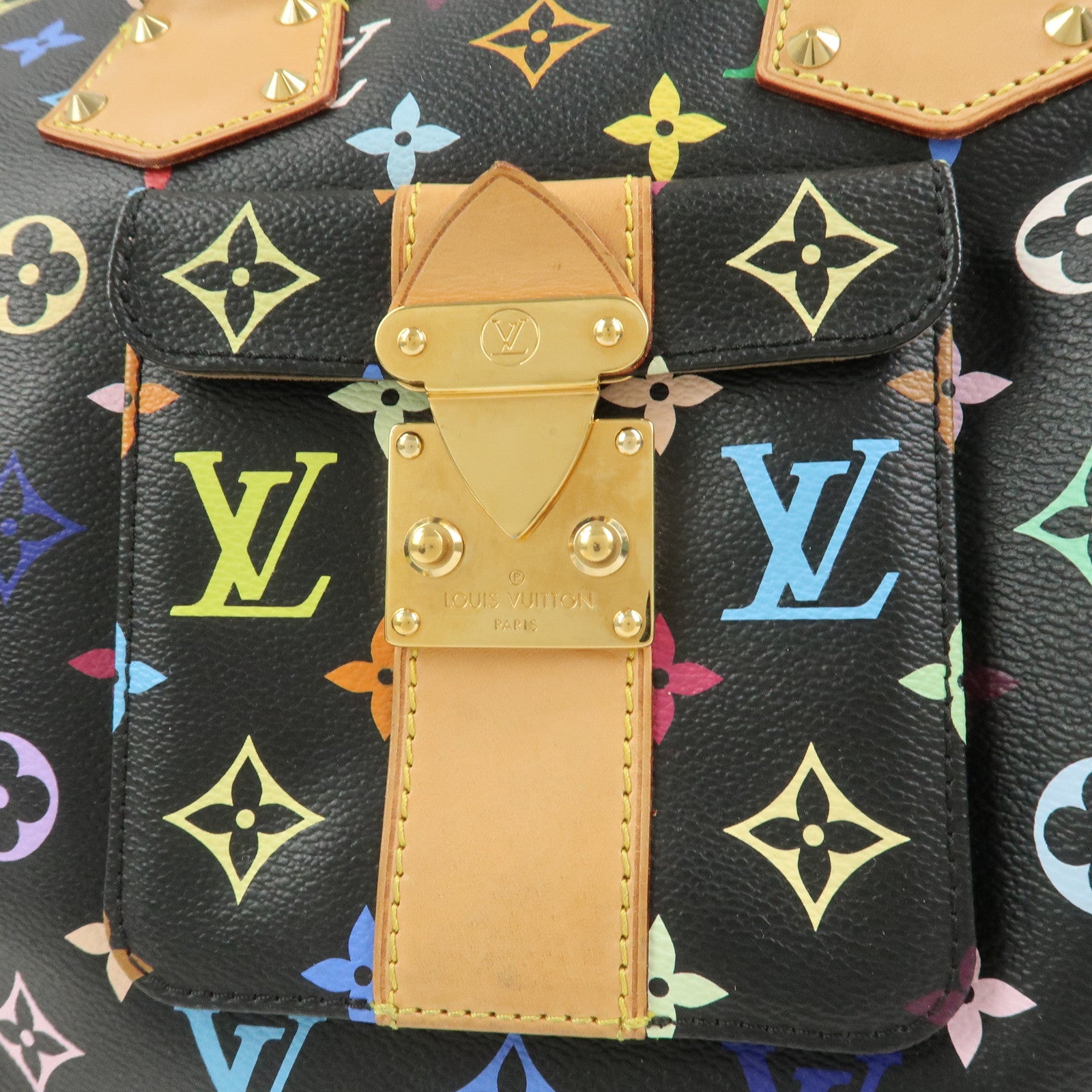 Louis Vuitton Monogram Multicolor Speedy 30 Hand Bag Noir M92642