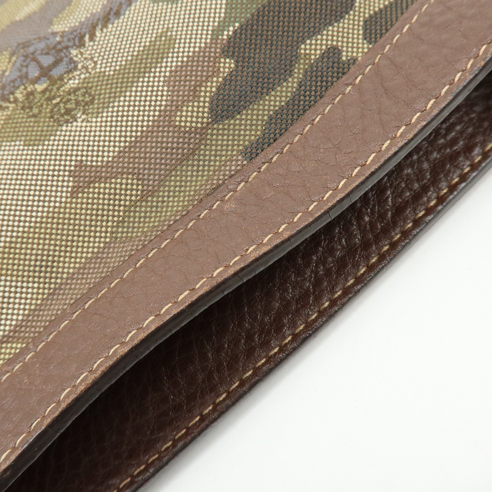 PRADA Logo Jacquard  Leather Shoulder Bag Crossbody Bag Camouflage