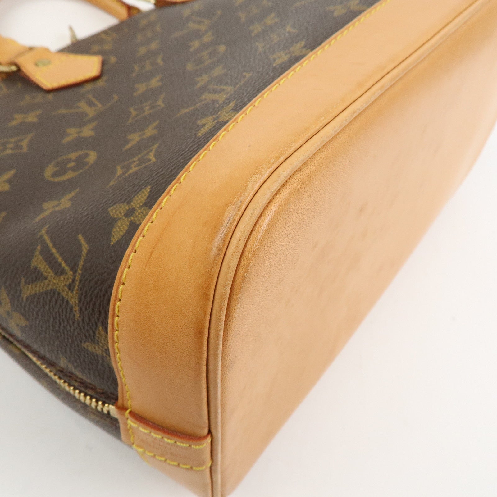 Louis Vuitton Monogram Alma Hand Bag Brown M51130